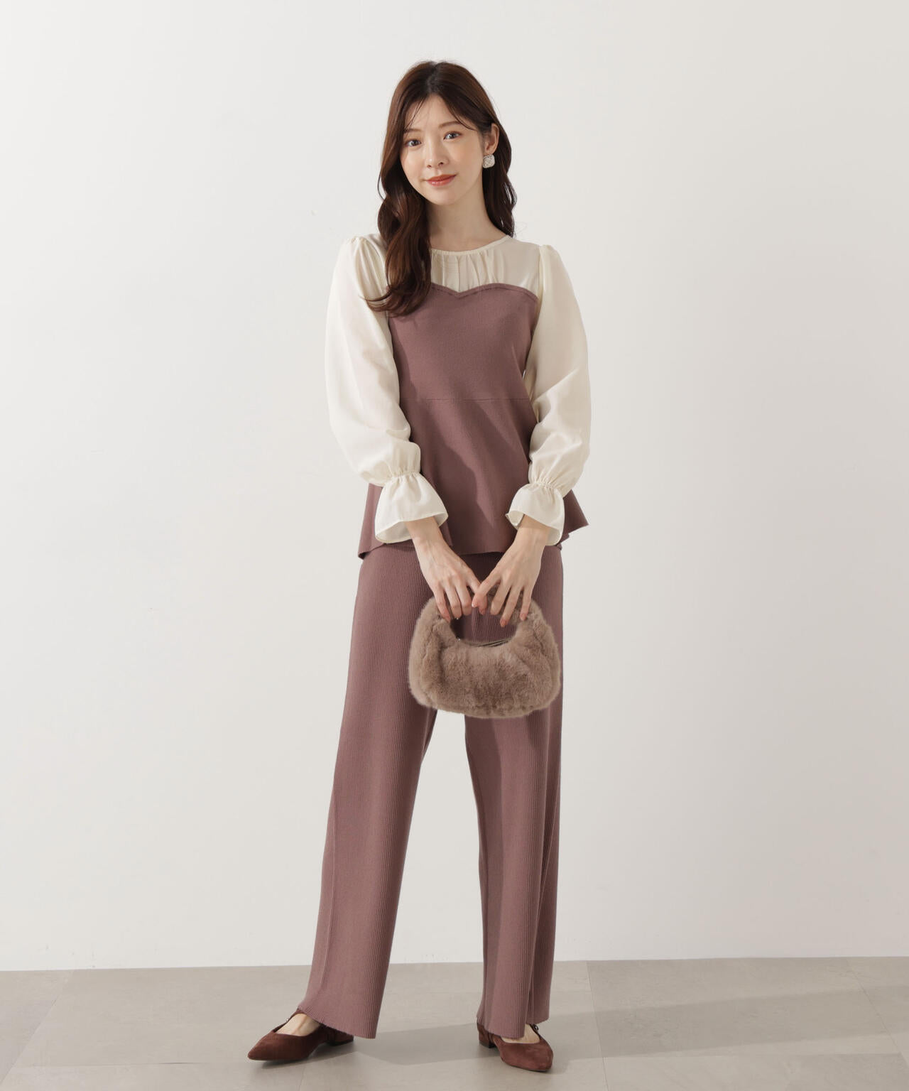 ♡専用ページ♡ ウォッシャブル＞シアードッキングペプラムニットSETUP | PROPORTION