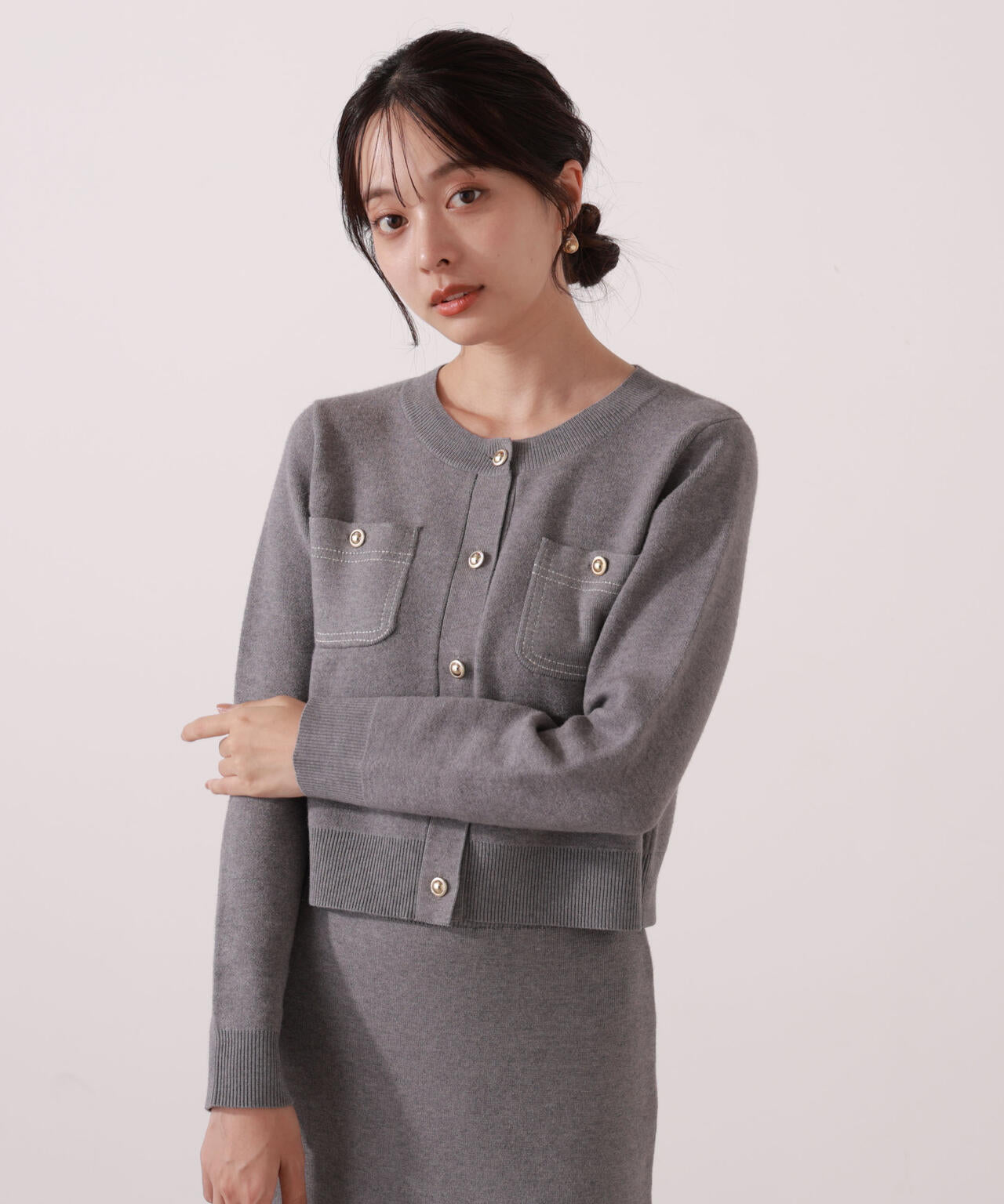 一部再入荷】 青島心さん着用 ステッチニットSETUP | PROPORTION BODY