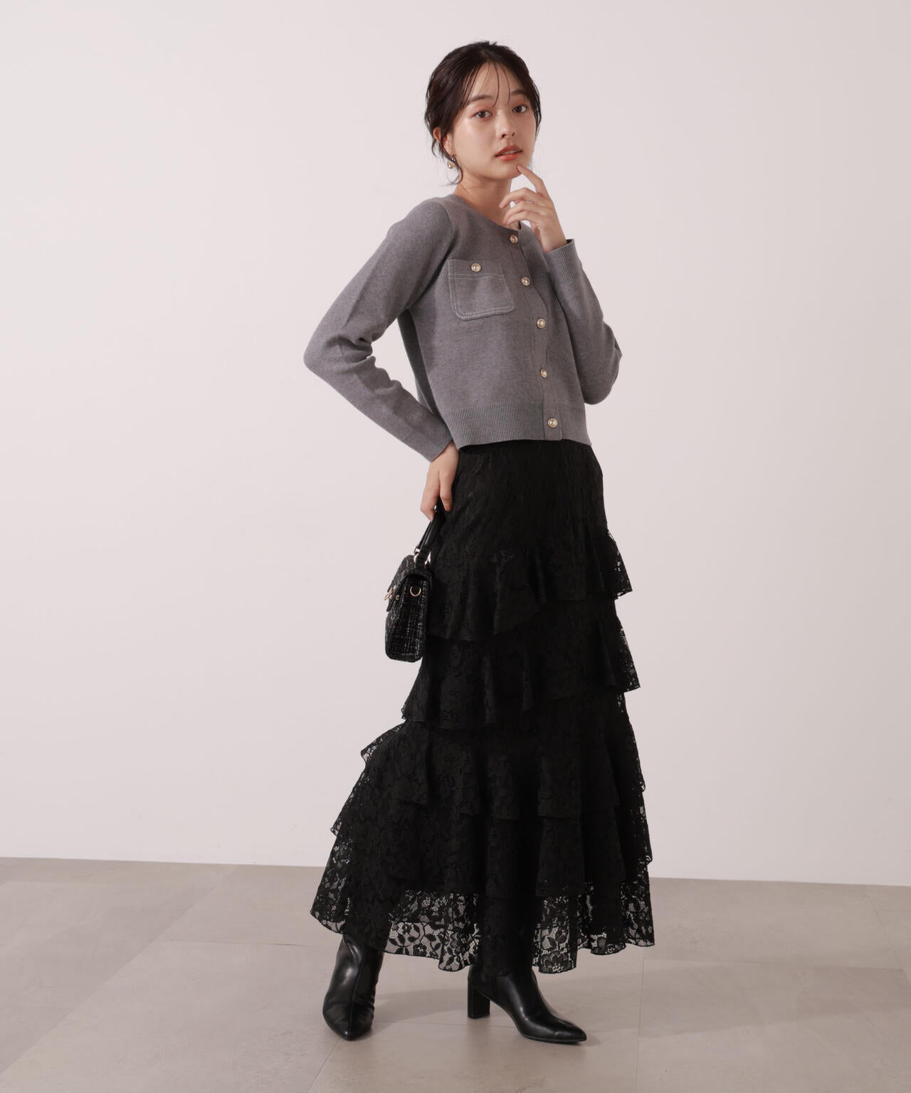 【一部再入荷】 青島心さん着用 ステッチニットSETUP