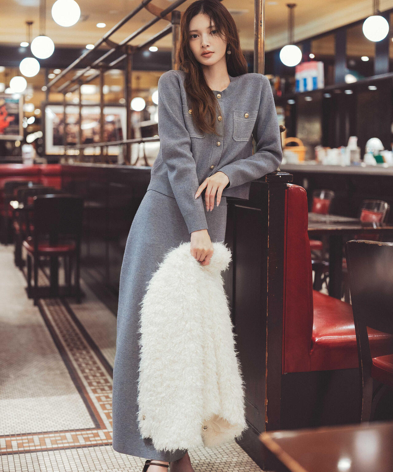 青島心さん着用】ステッチニットSETUP | PROPORTION BODY