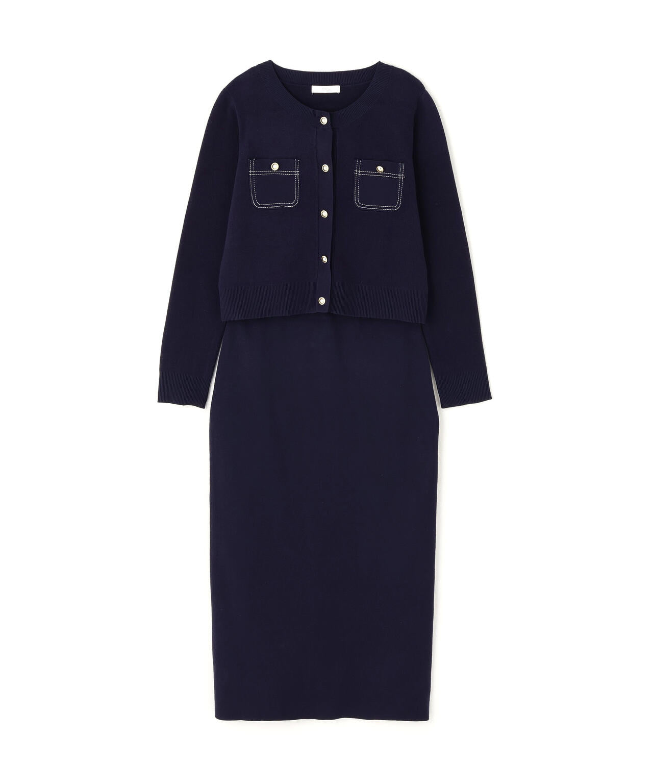 【一部再入荷】 青島心さん着用 ステッチニットSETUP