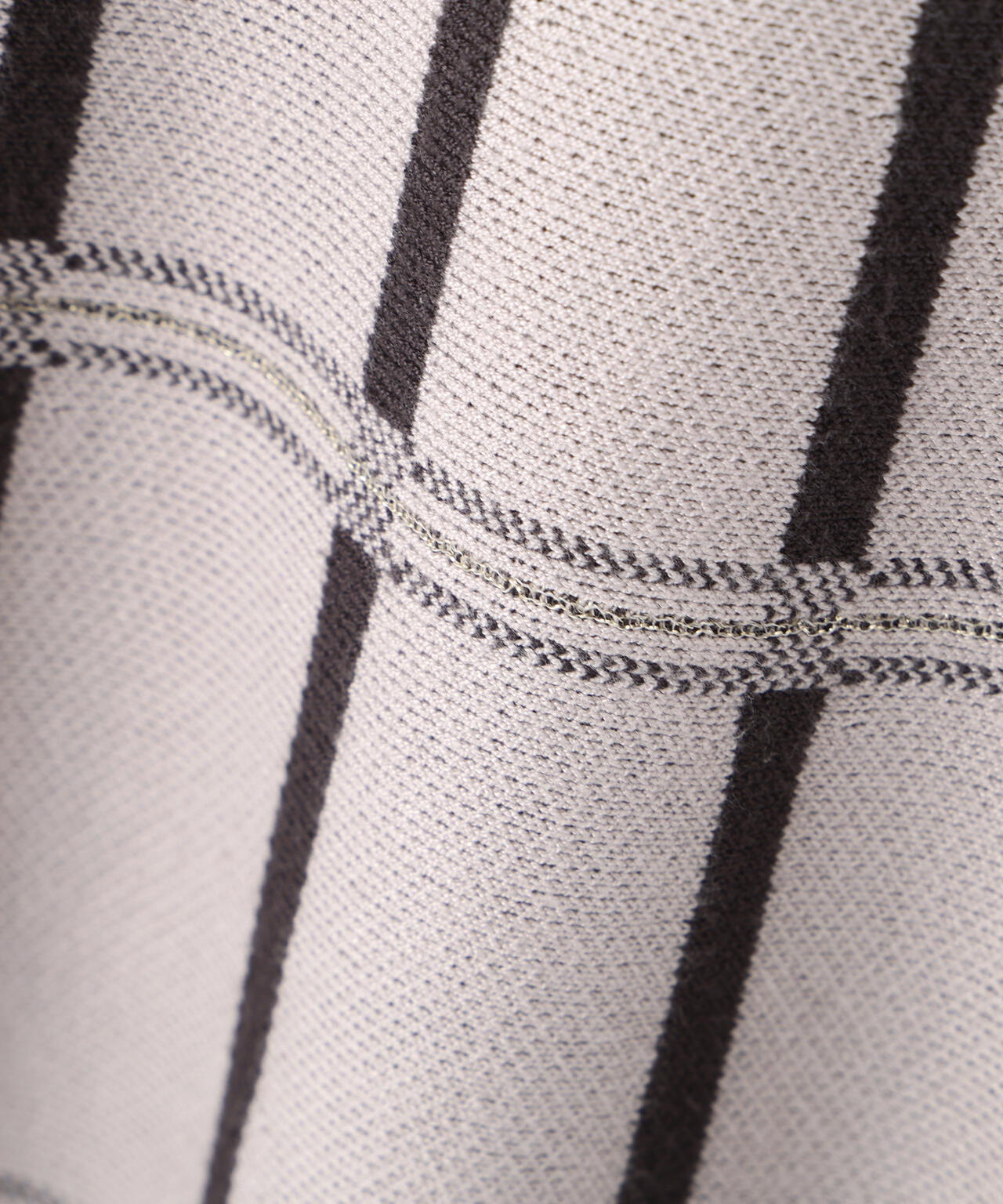 チェック柄ジャガードニットワンピース【ボルドー：official site限定】