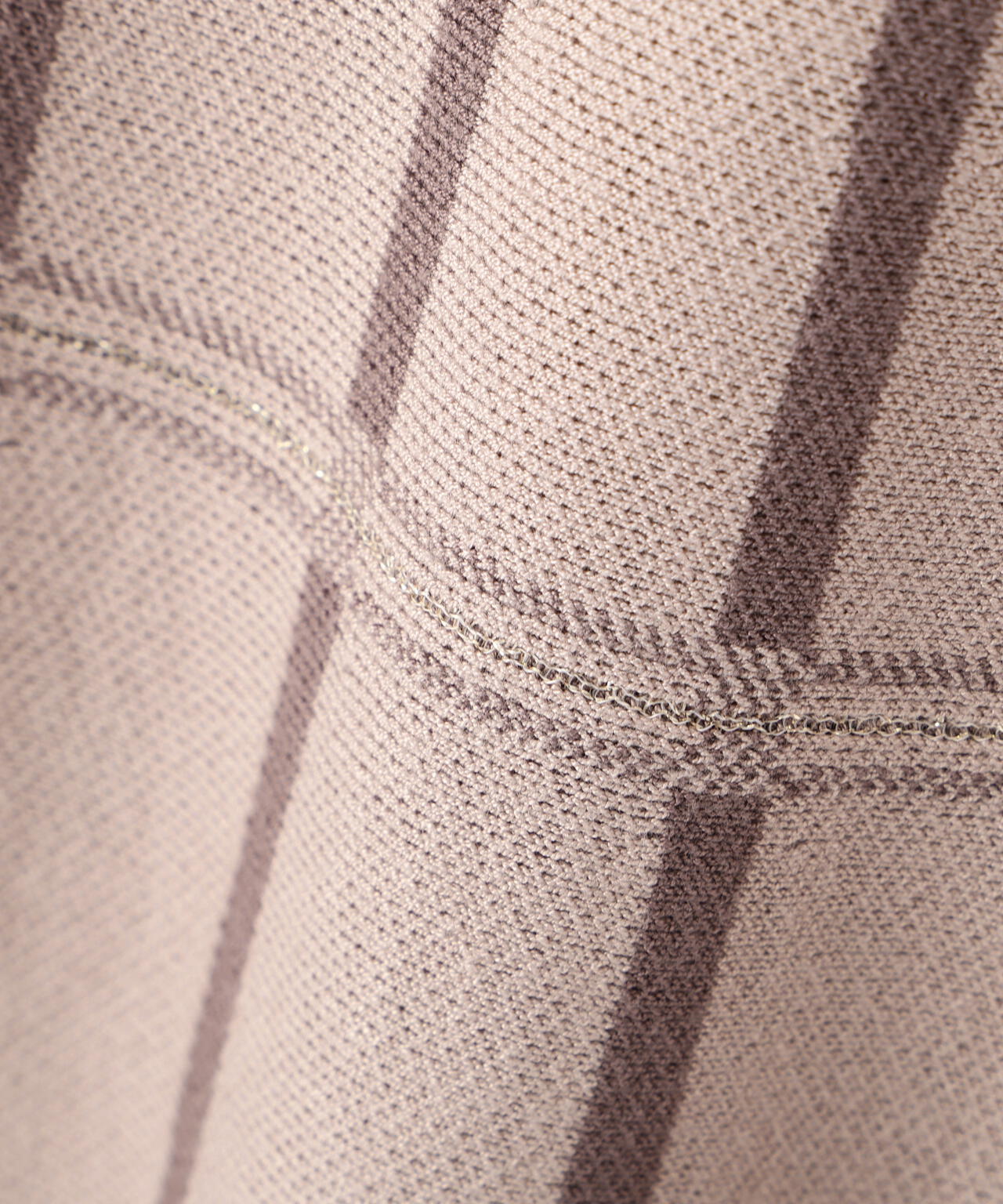 チェック柄ジャガードニットワンピース【ボルドー：official site限定】