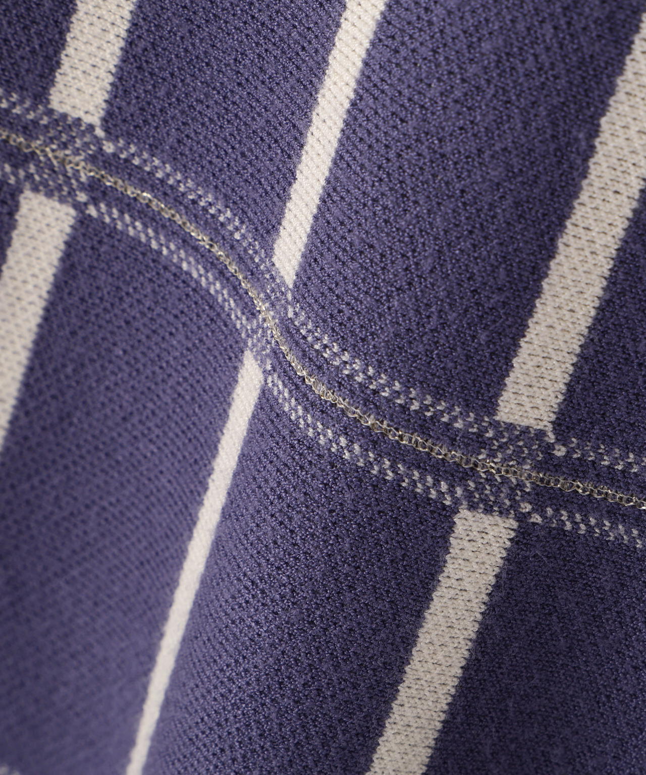 チェック柄ジャガードニットワンピース【ボルドー：official site限定】