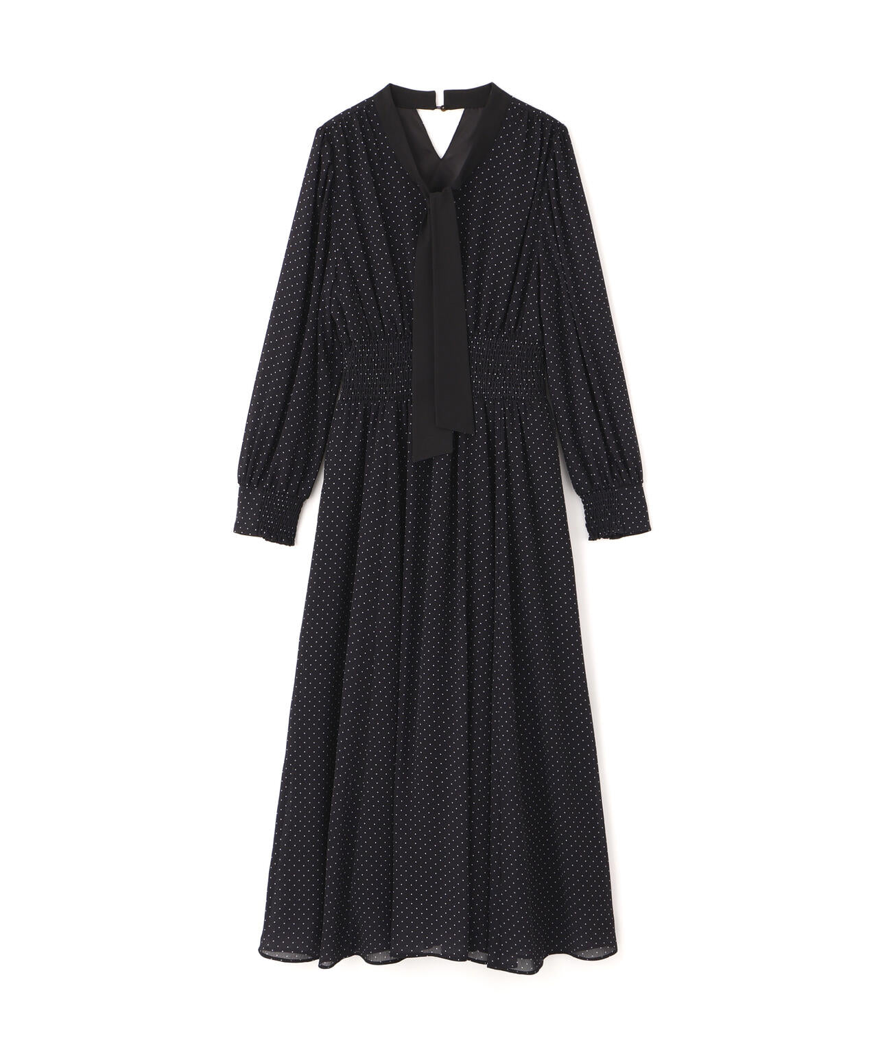 【青島心さん着用】タイ付きウエストシャーリングワンピース