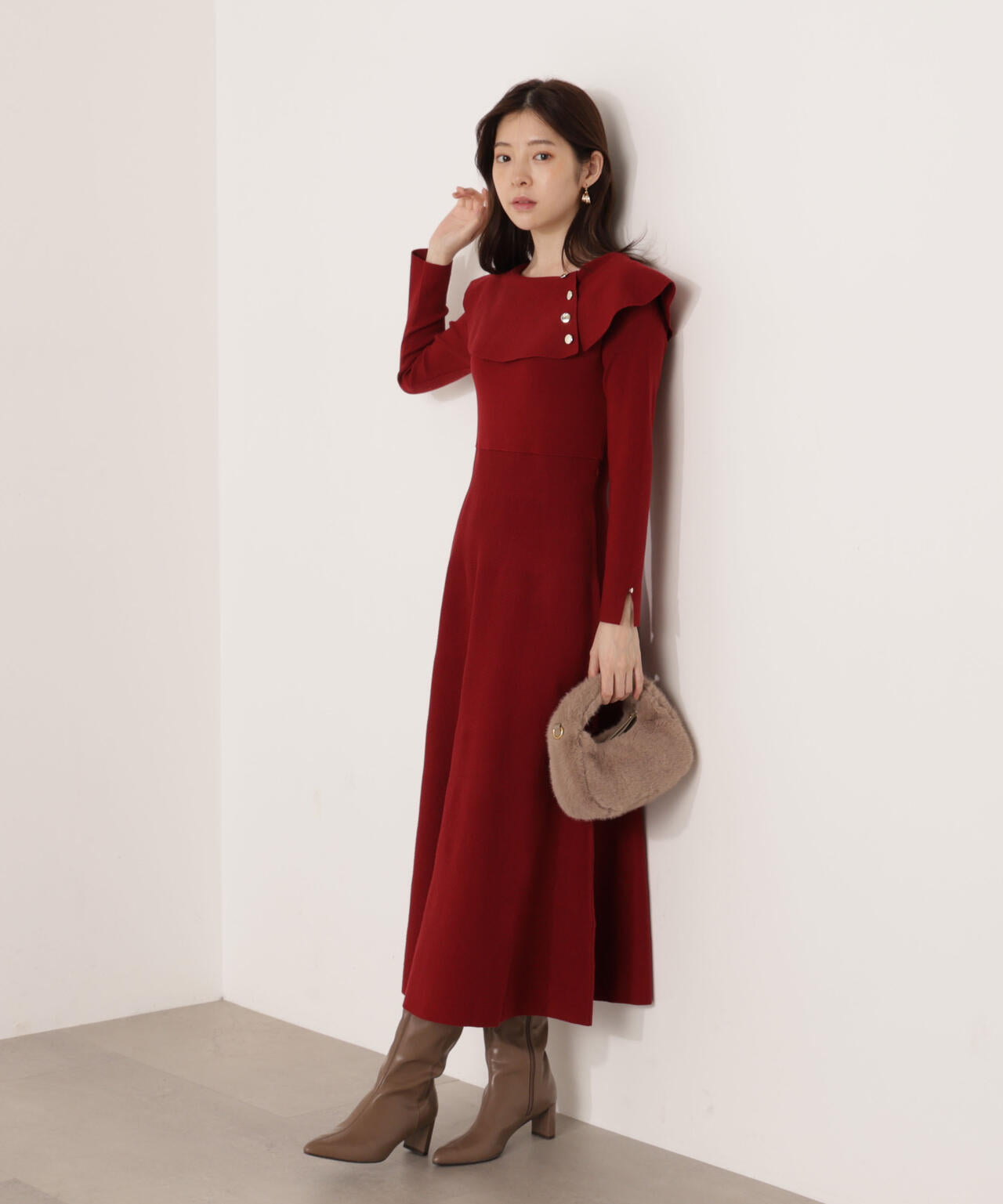 プロポーション ボディドレッシング（PROPORTION BODY DRESSING）/ケープニットワンピース ケープニットワンピース【WEB・一部店舗限定】 | PROPORTION BODY