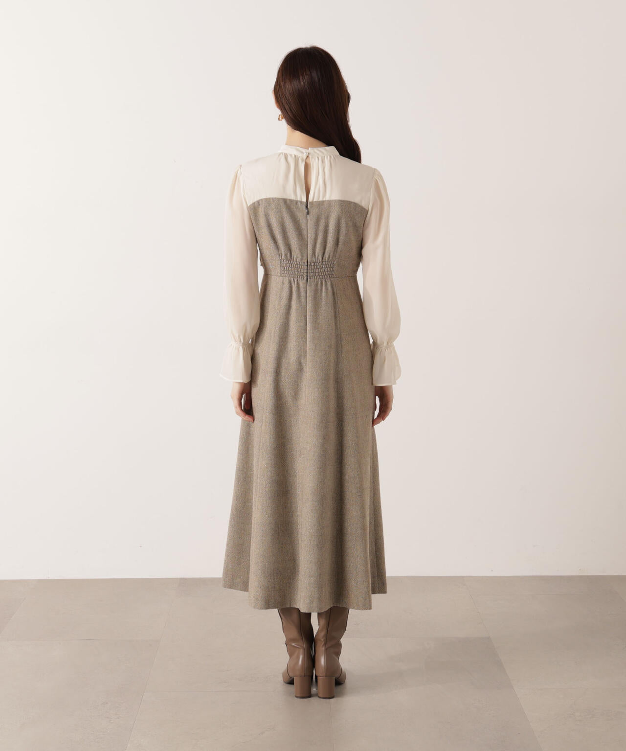 フロントリボンミックスドッキングワンピース | PROPORTION BODY