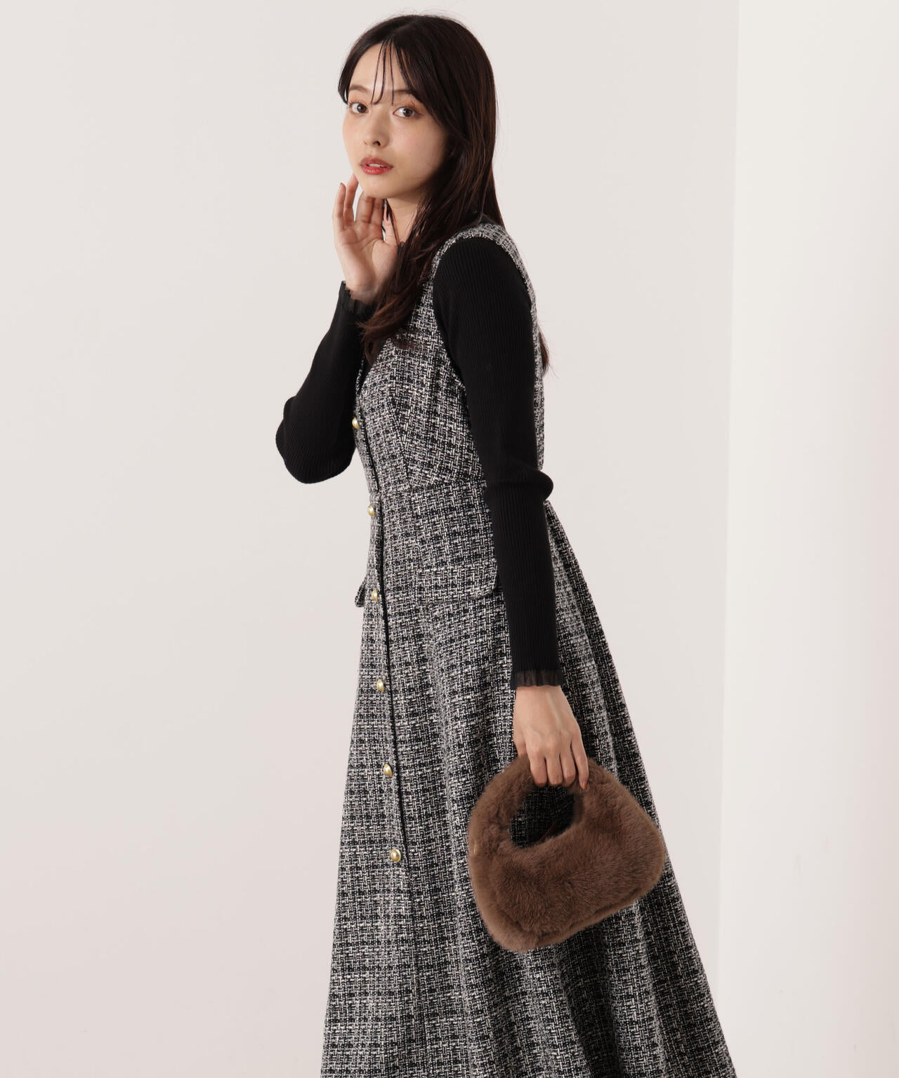 ミックスツイードロングジャンスカ | PROPORTION BODY DRESSING