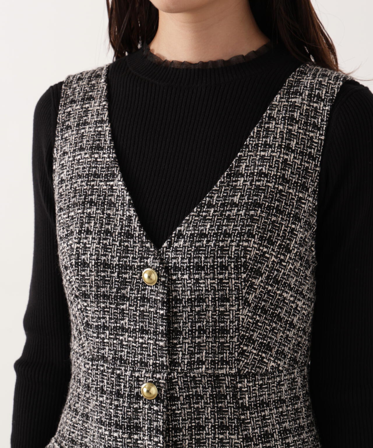 ミックスツイードロングジャンスカ | PROPORTION BODY DRESSING