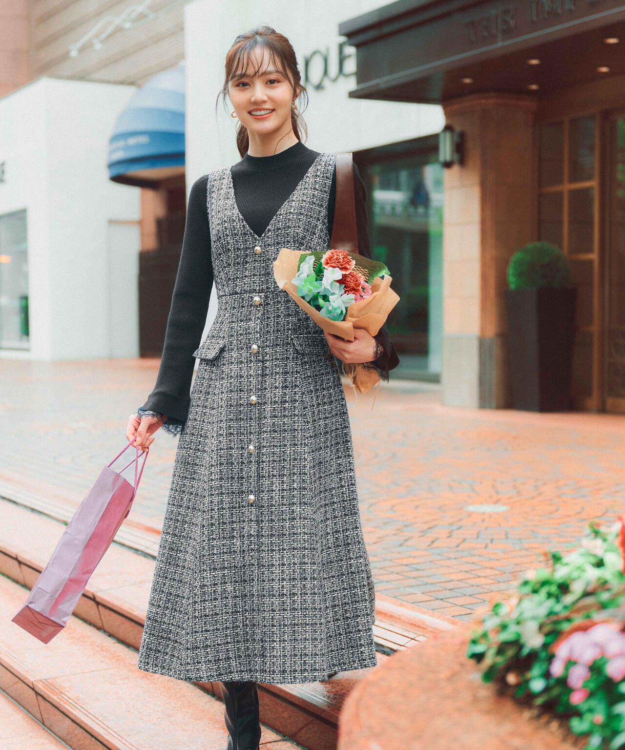 ミックスツイードロングジャンスカ | PROPORTION BODY DRESSING