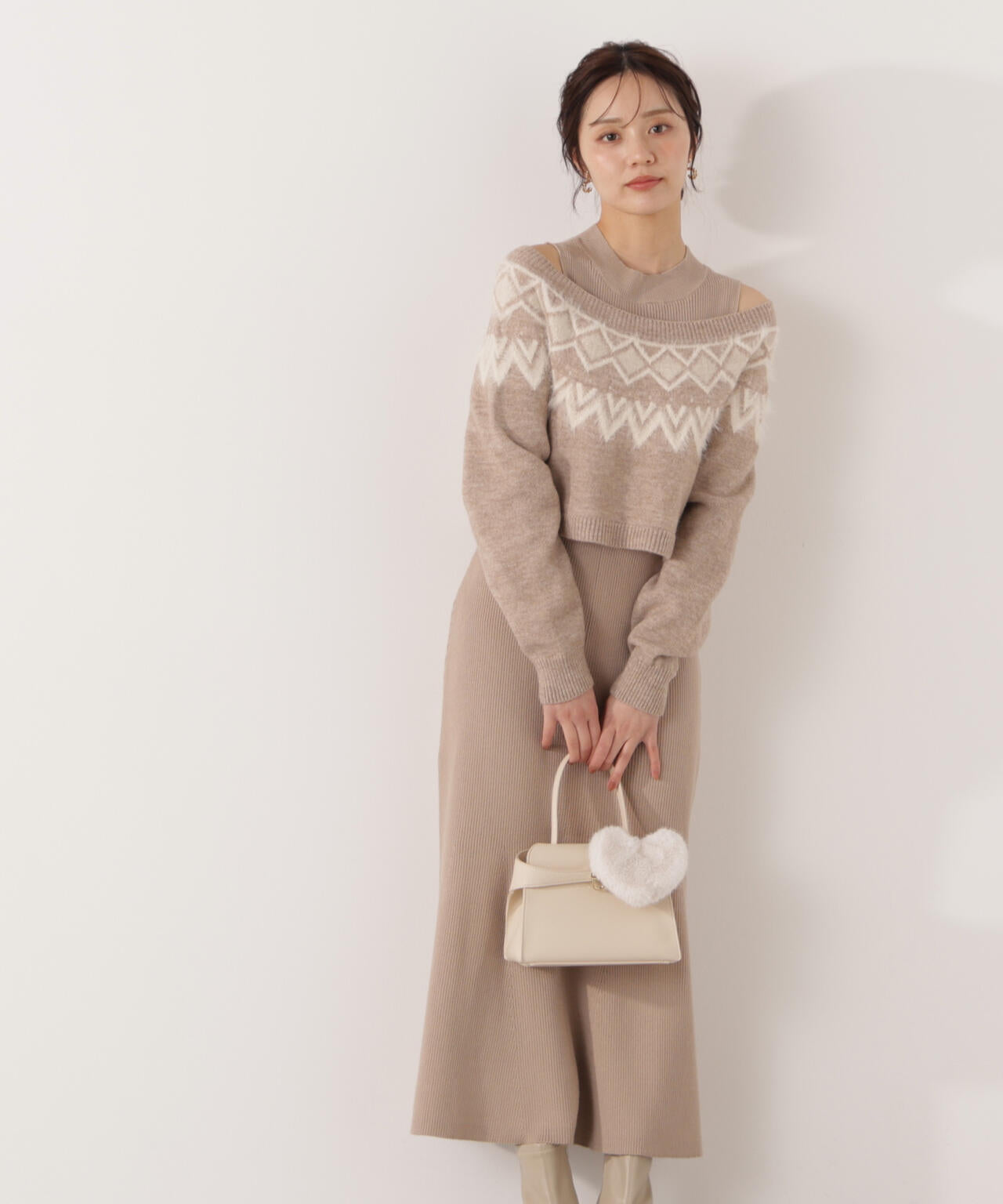 加藤栞さん着用】ノルディックニットSETUP ワンピース | PROPORTION