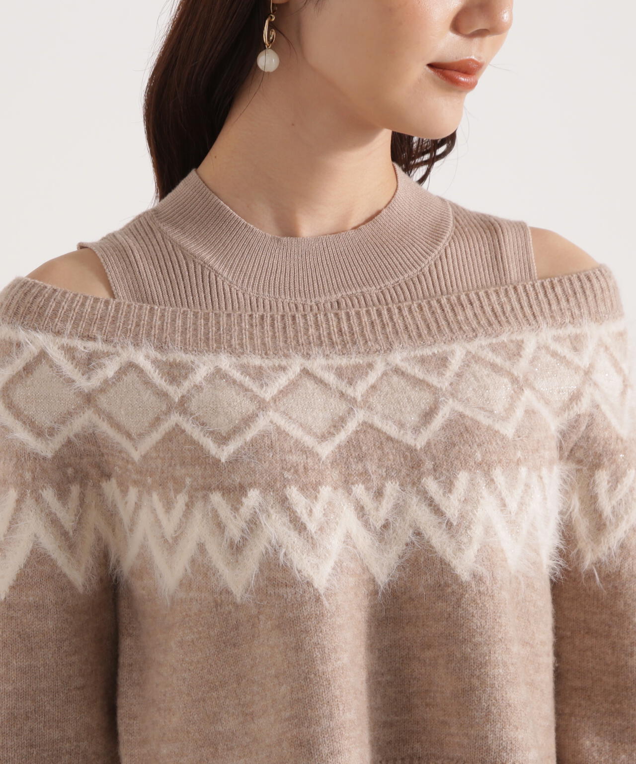 栞 加藤栞さん着用】ノルディックニットSETUP ワンピース | PROPORTION