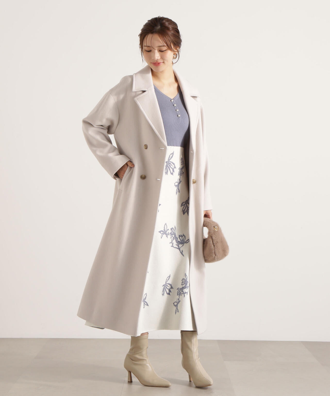 新品 peu pres プープレ　ジャガードワンピース peupres / プープレ れんげ草 ジャガード ワンピース - メルカリ