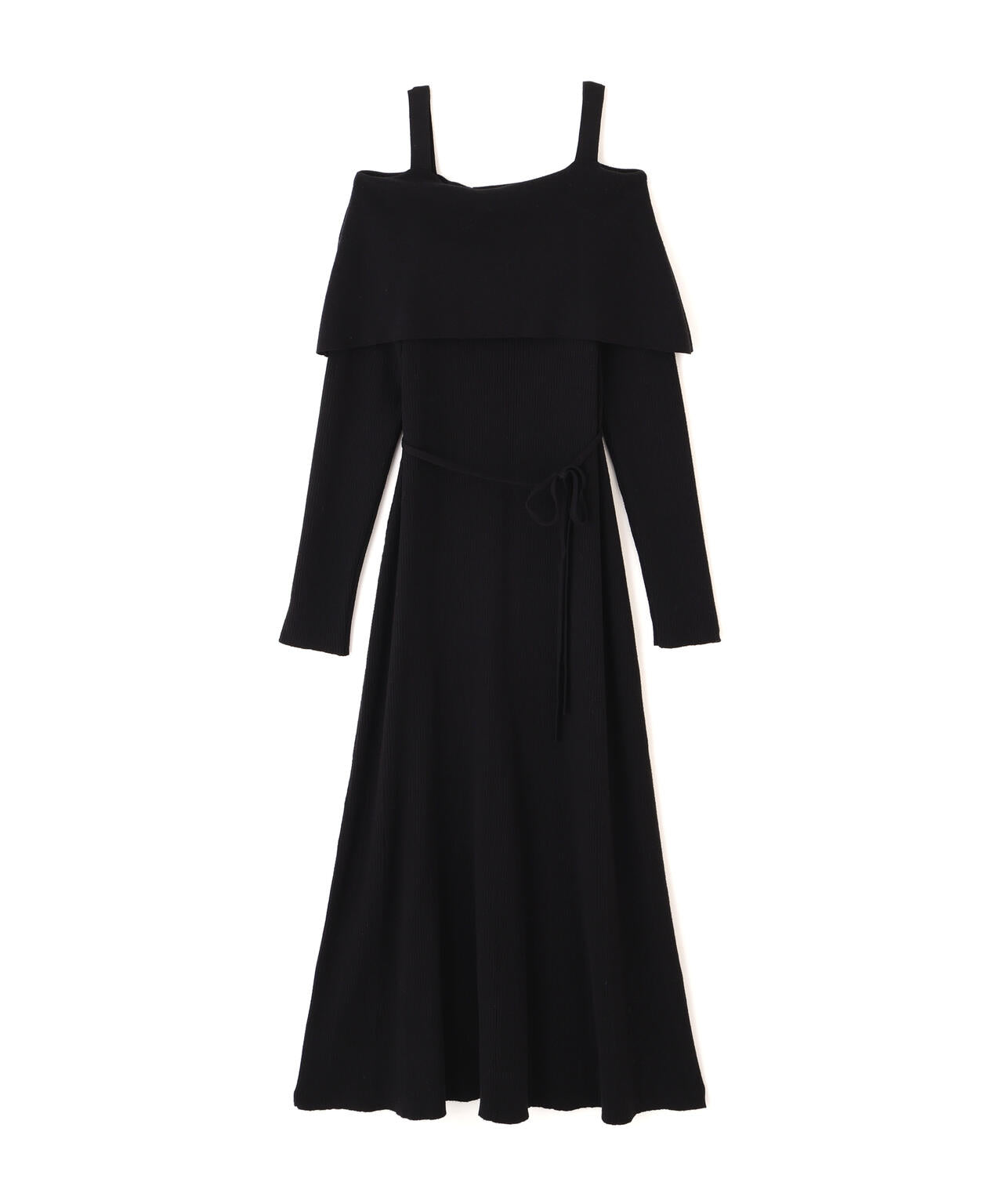 【加藤栞さん着用】オフショルリブニットワンピース