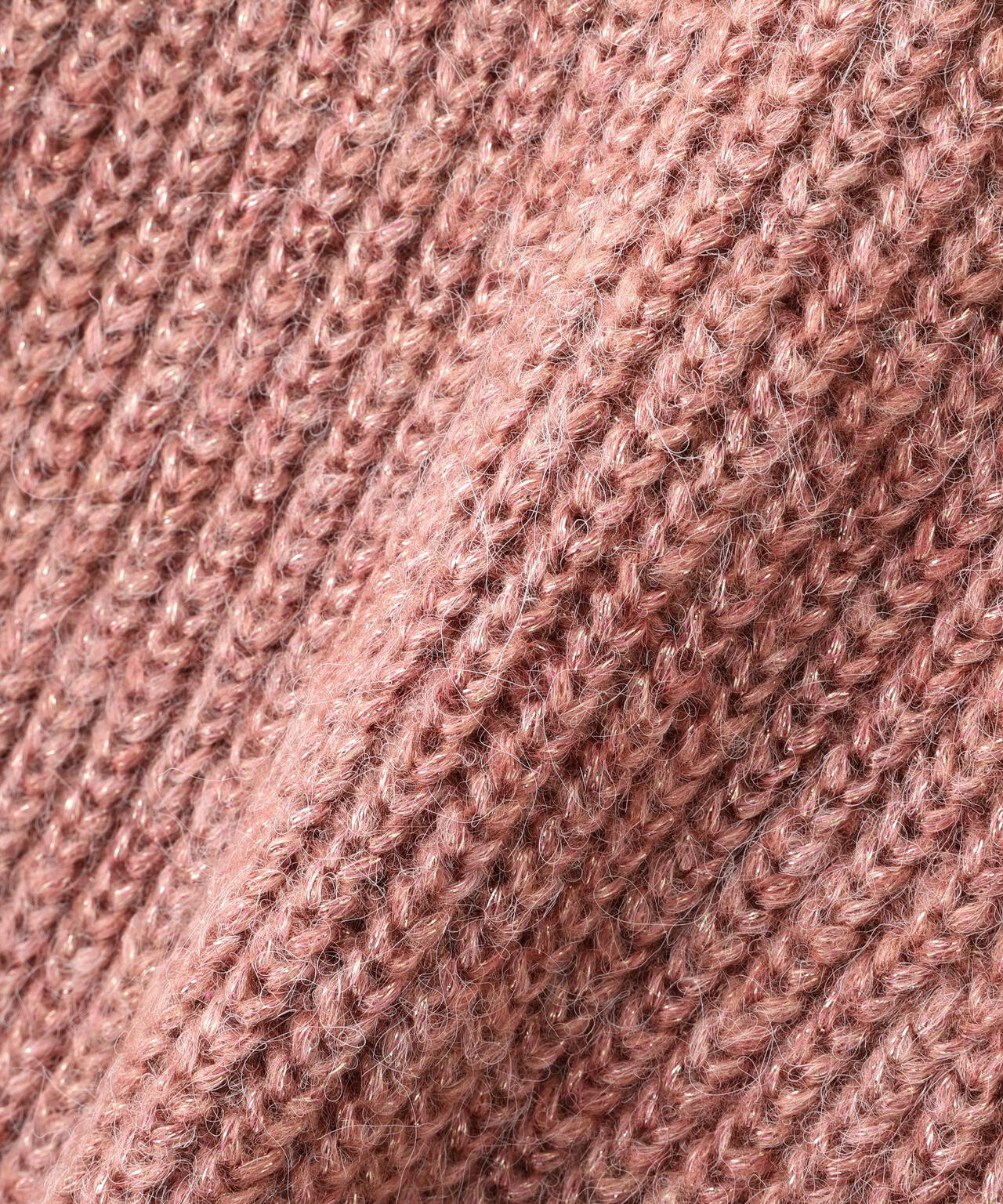 加藤栞さん着用】ウールブレンドラメ入りニットミニワンピース