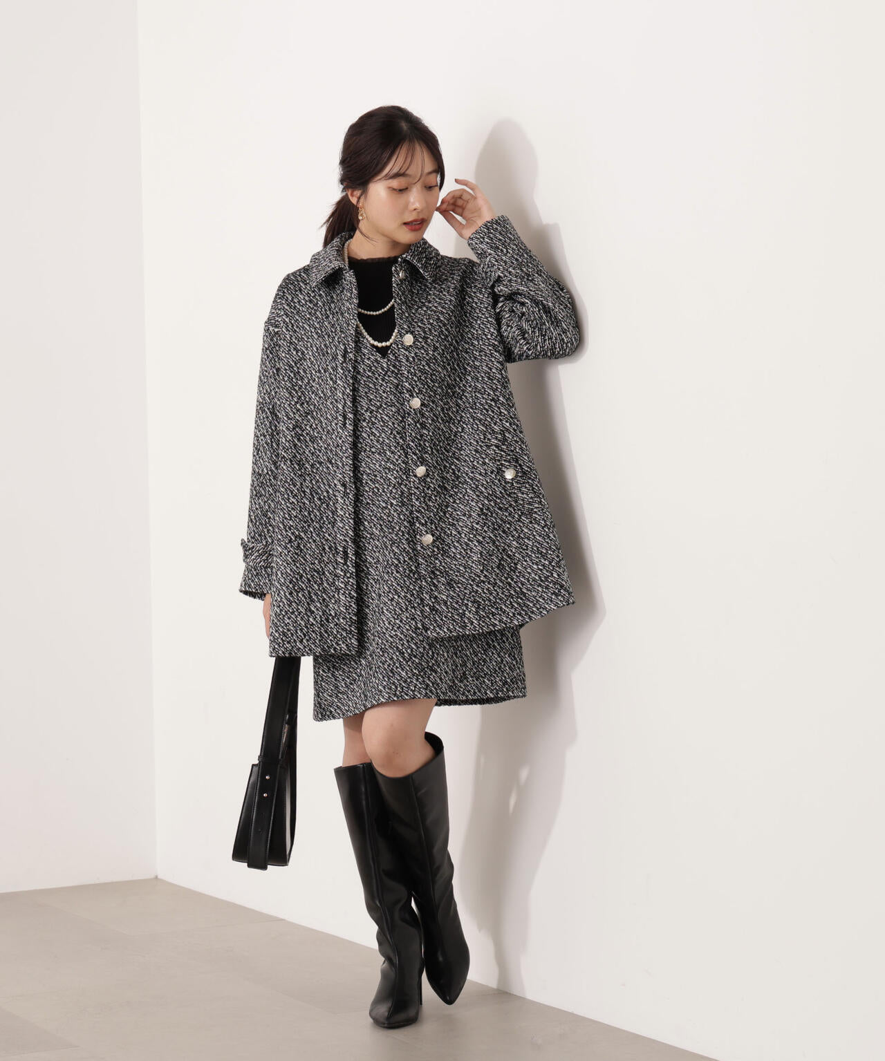 青島心さん着用】ツイードミニジャンスカ | PROPORTION BODY DRESSING