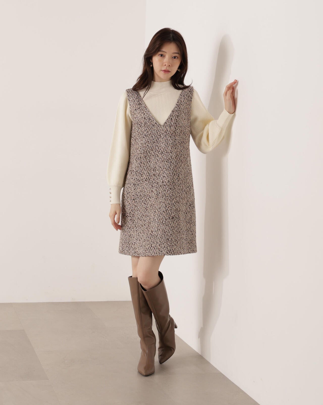 青島心さん着用】ツイードミニジャンスカ | PROPORTION BODY DRESSING