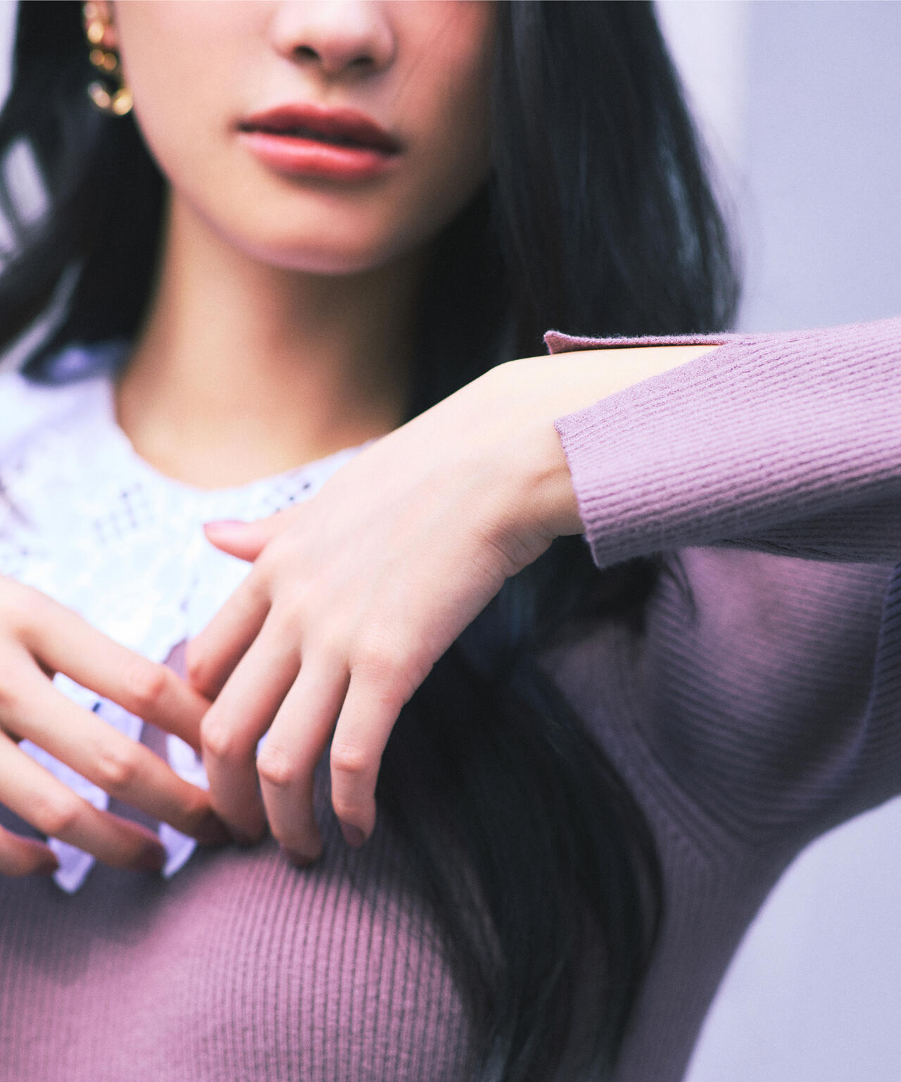 加藤栞さん着用】レース襟付きニットワンピース | PROPORTION BODY