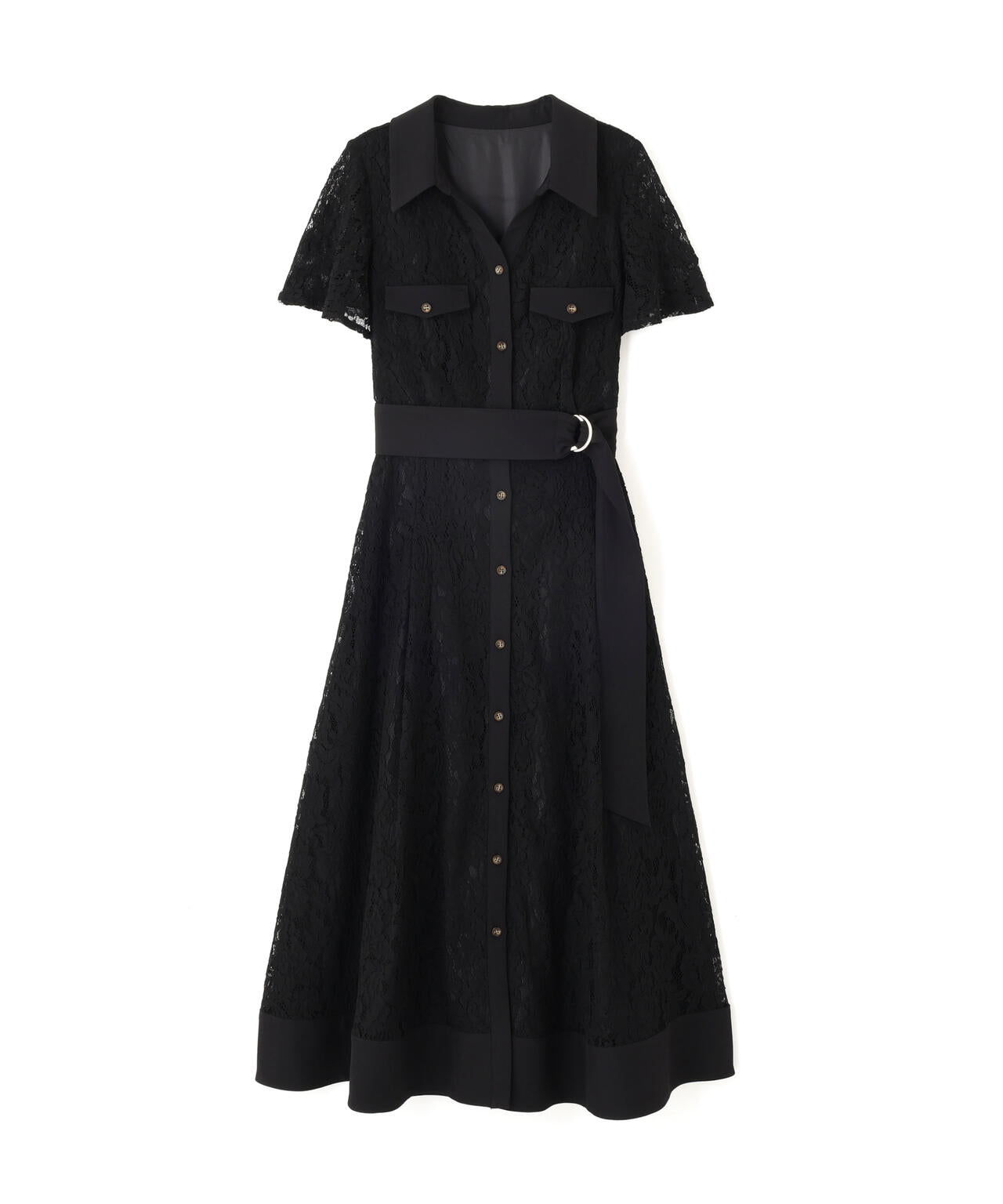 レースシャツワンピース