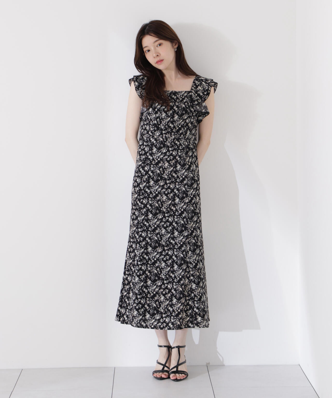 小花柄レディワンピース