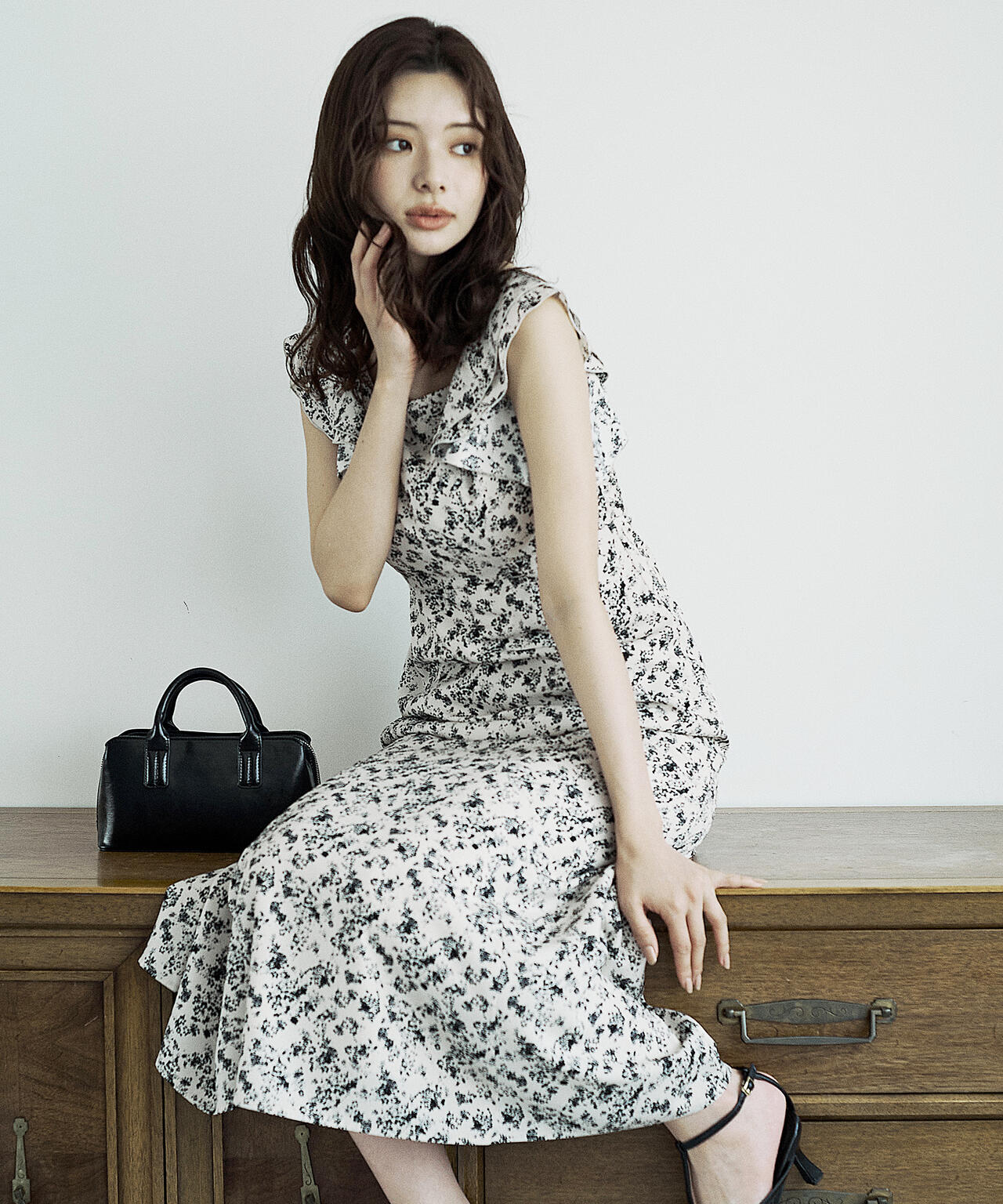 小花柄レディワンピース