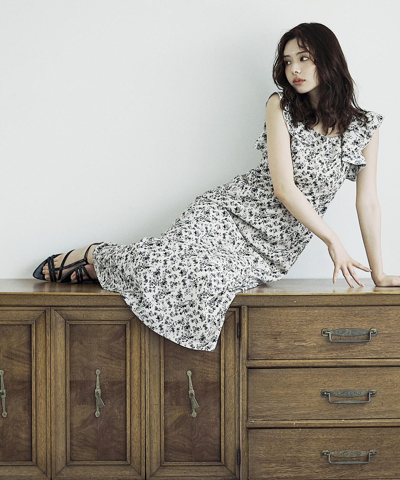 小花柄レディワンピース