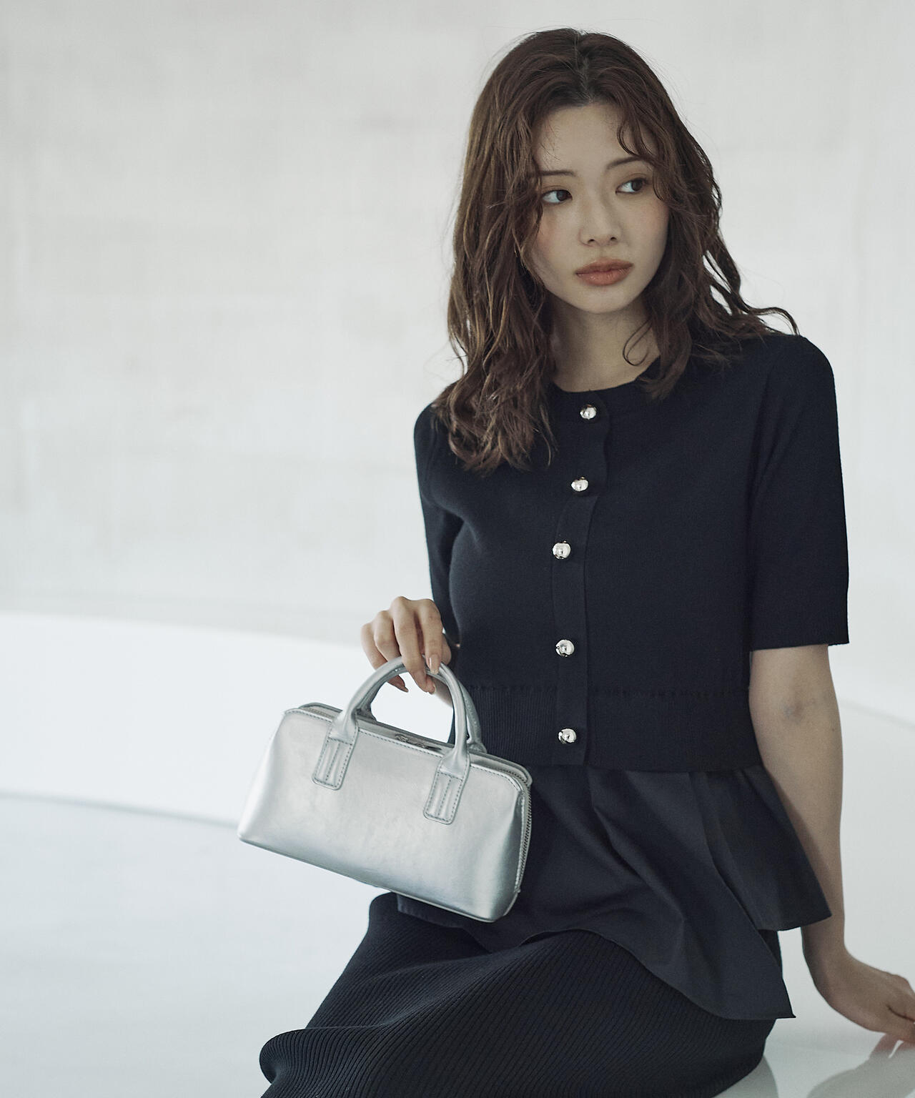 レイヤード風ニットセットアップ