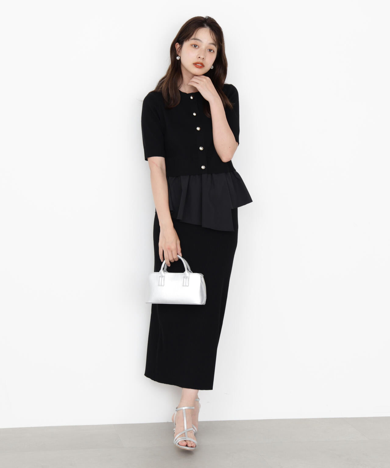 レイヤード風ニットセットアップ