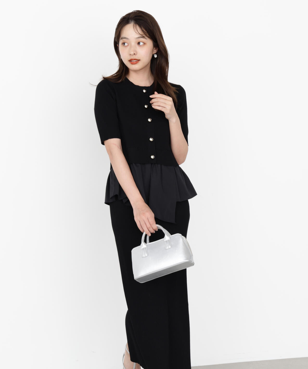 レイヤード風ニットセットアップ