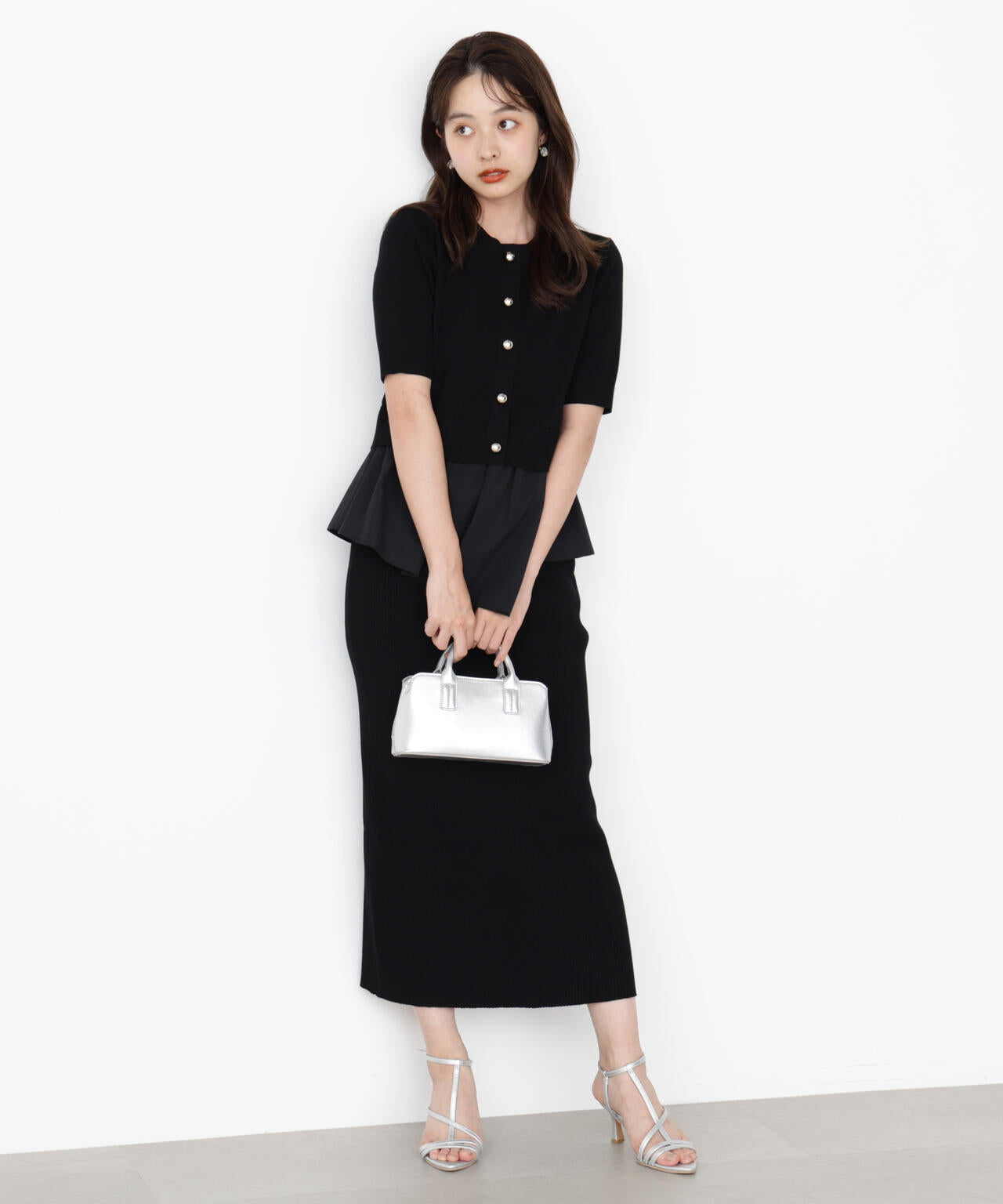 レイヤード風ニットセットアップ