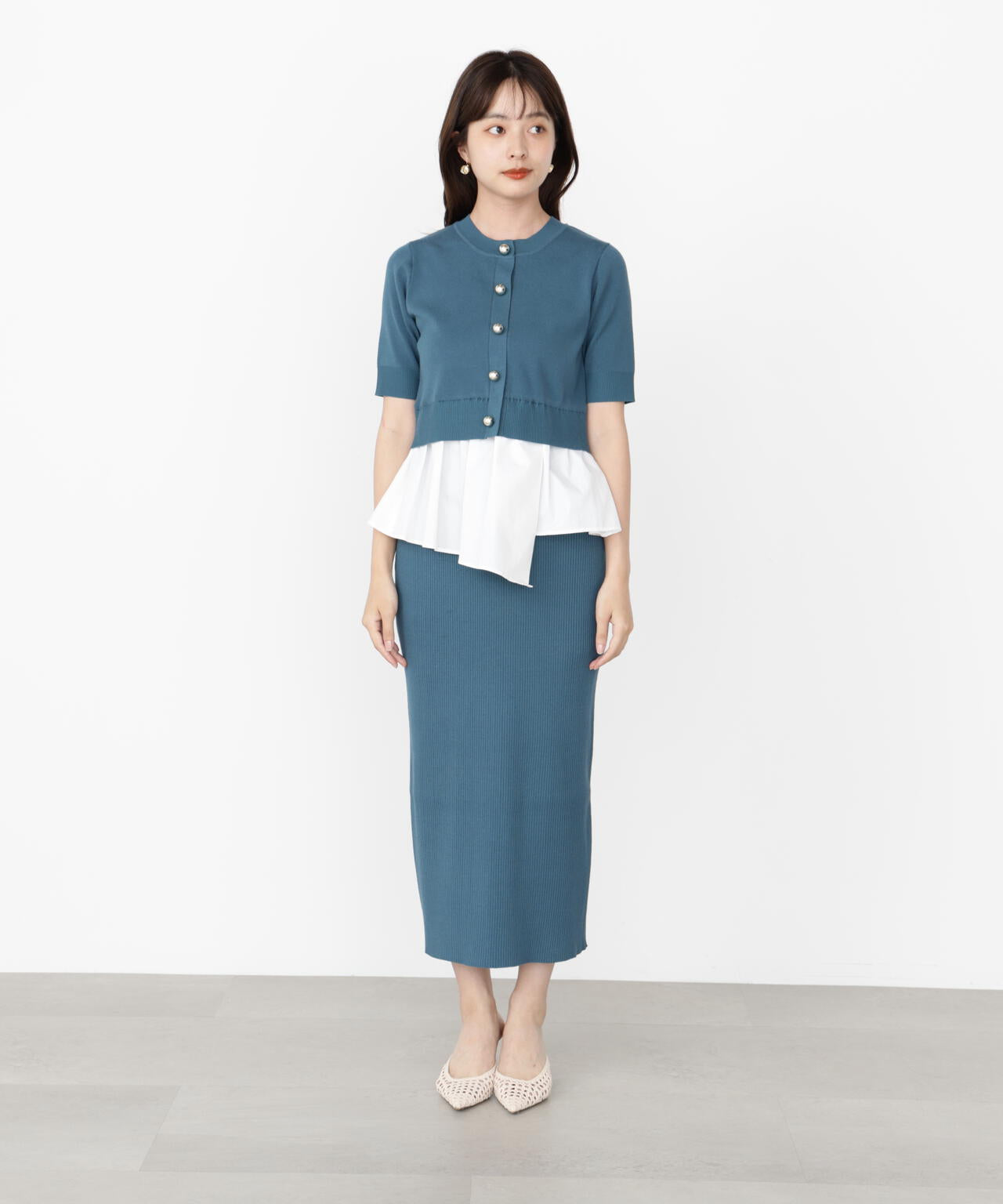 レイヤード風ニットセットアップ | PROPORTION BODY DRESSING