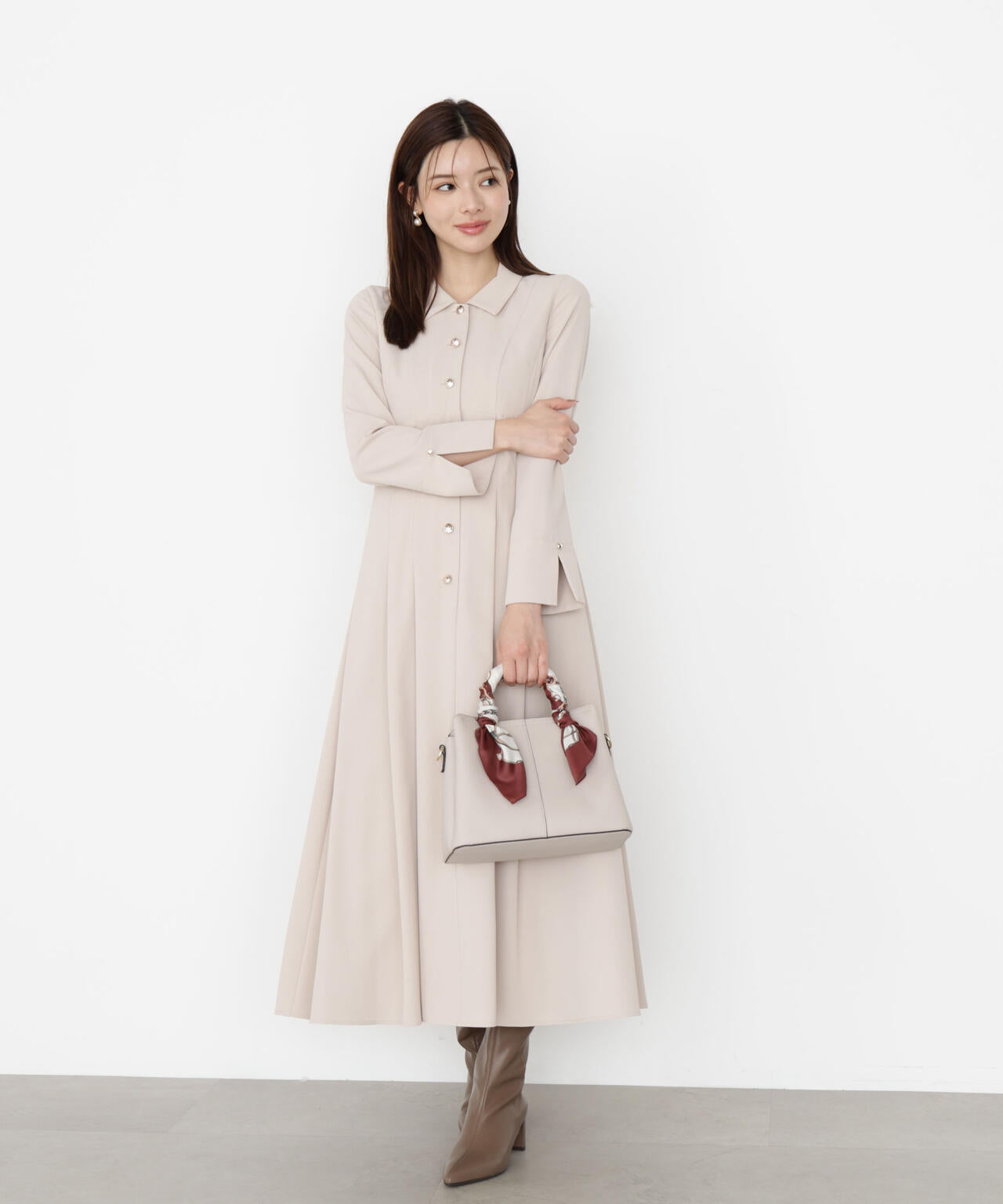 オータムタックシャツワンピース