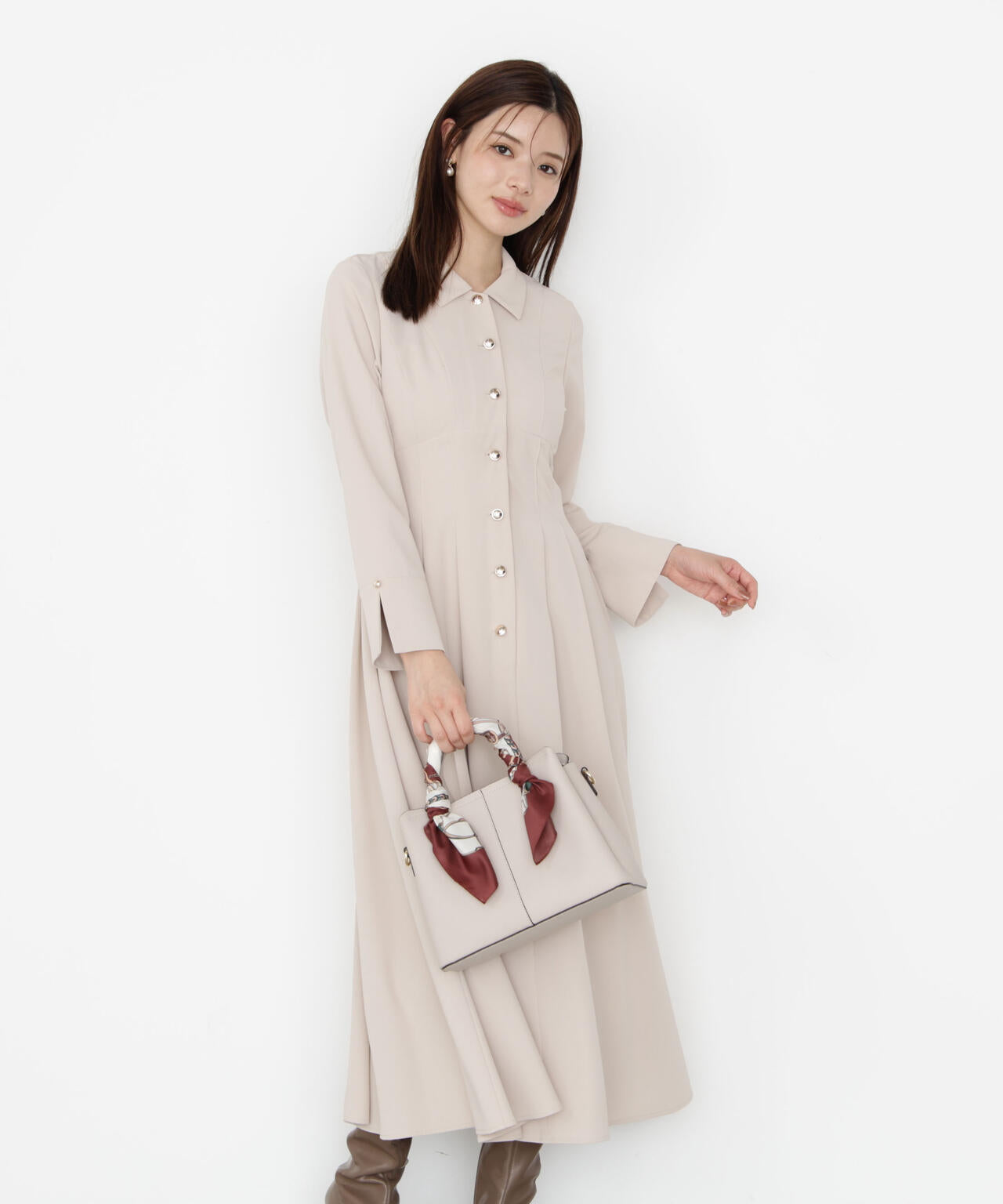 オータムタックシャツワンピース