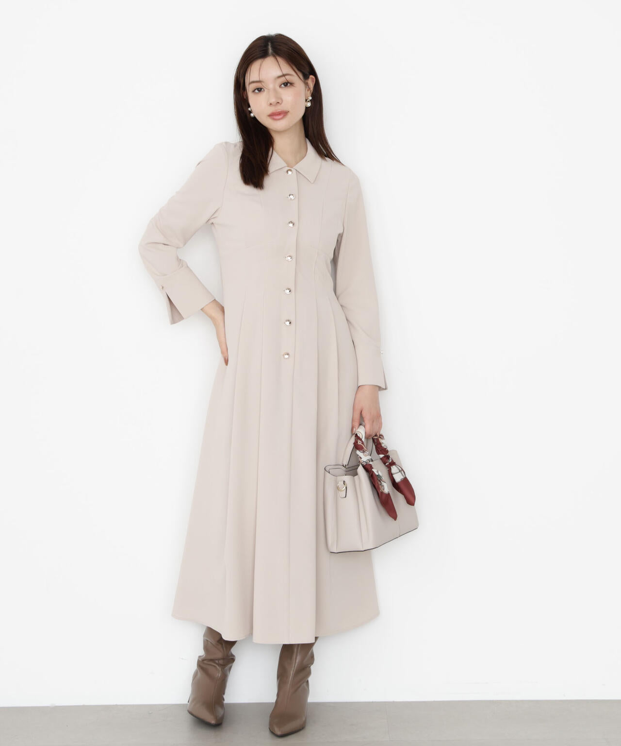 オータムタックシャツワンピース