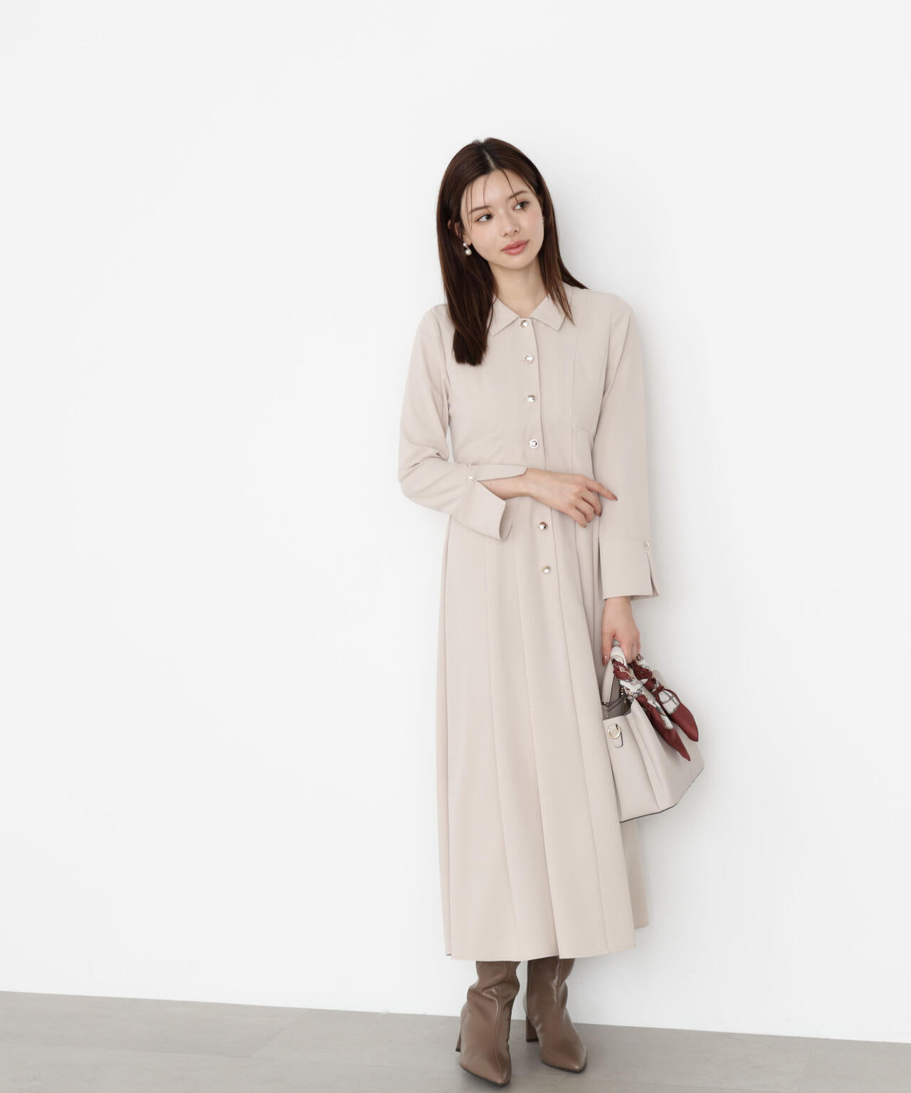 オータムタックシャツワンピース