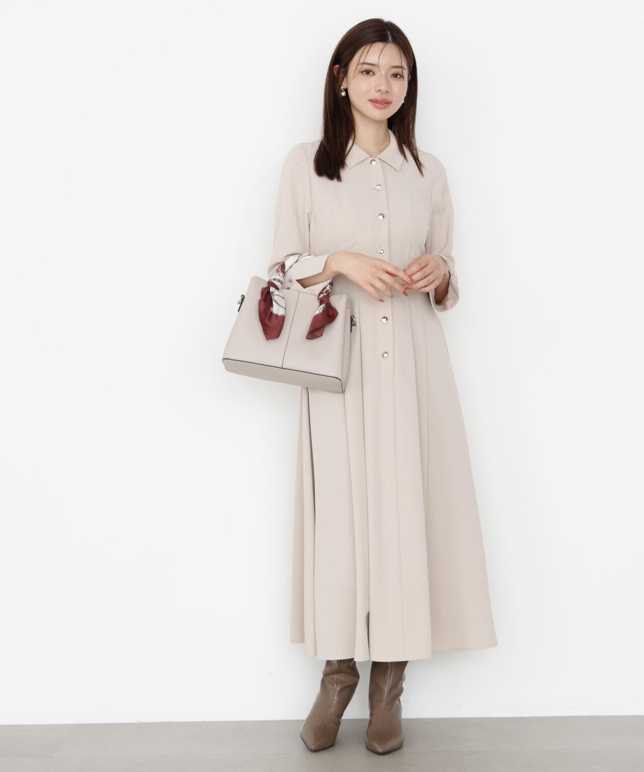 オータムタックシャツワンピース