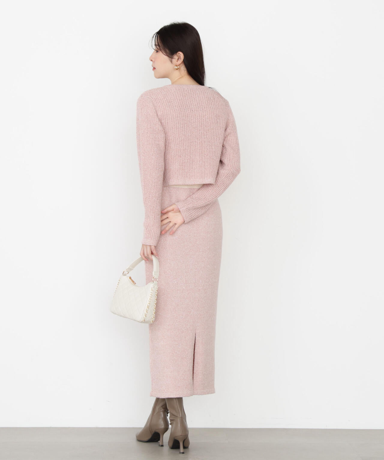 2020 国内正規美品■ボッテガ/ワンピース/ニット・L ストレッチ ハート 2020 国内正規美品□ボッテガ/ワンピース/ニット・L ストレッチ