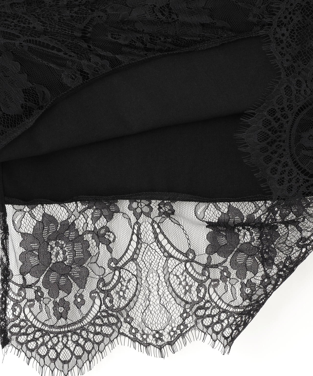 レース付きキャミワンピース