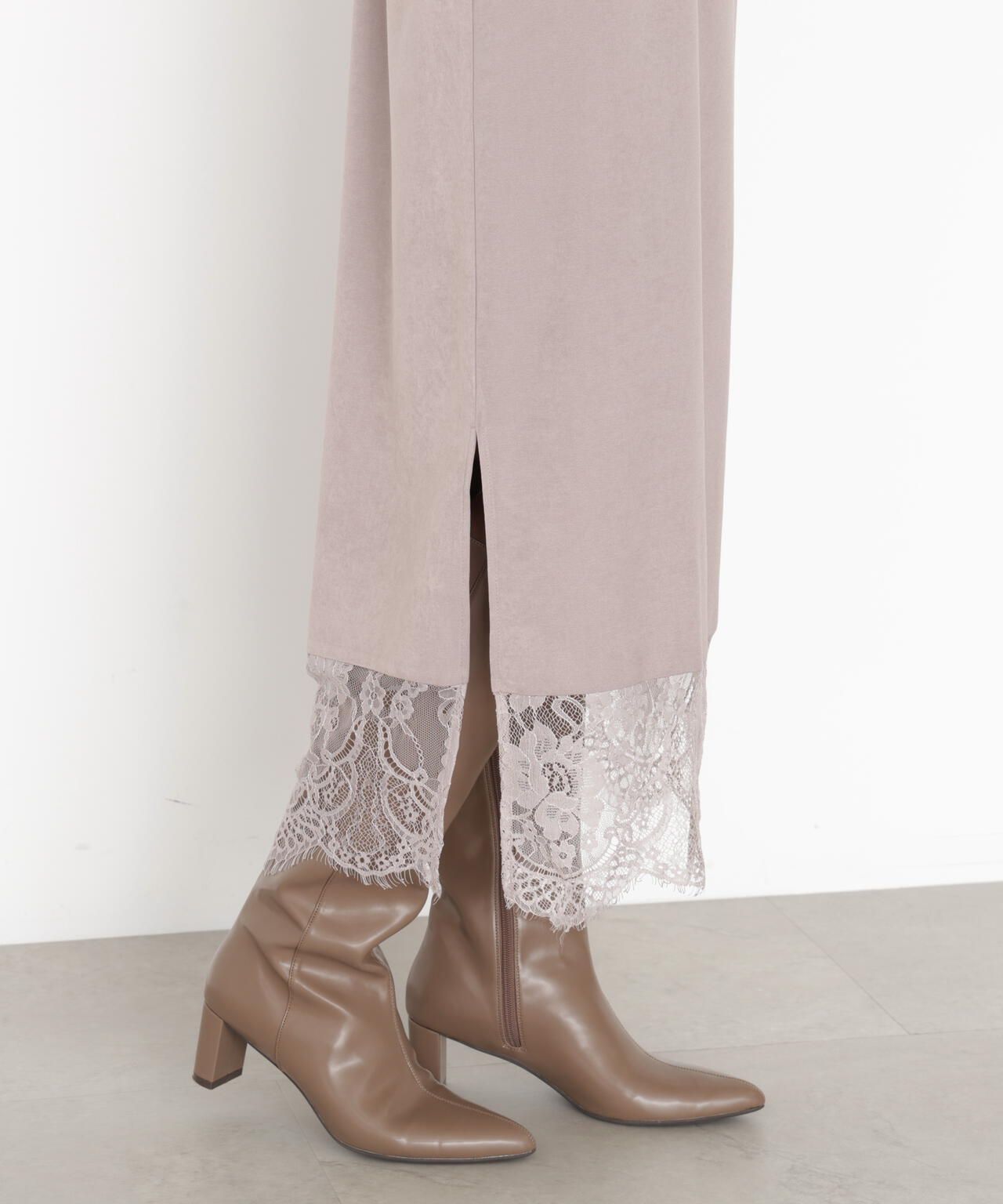 レース付きキャミワンピース