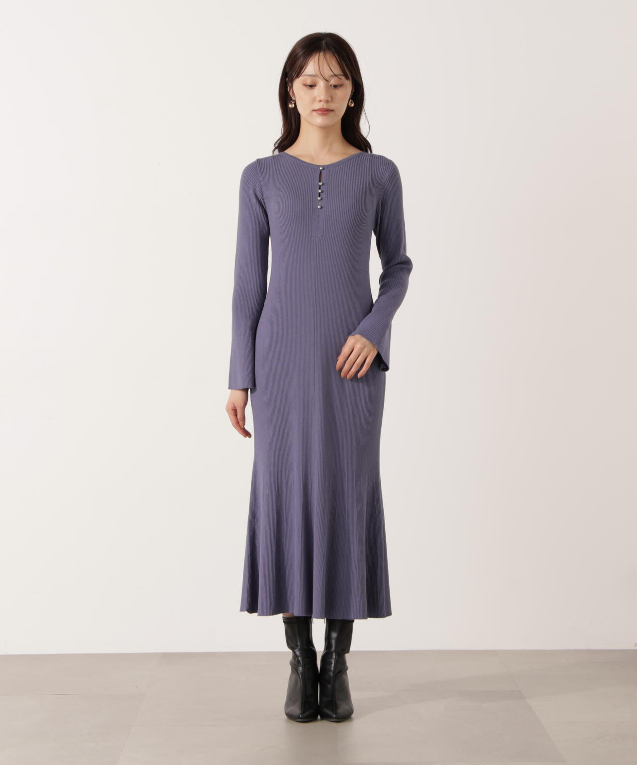 松川星さん着用】ボタンディテール前後2wayワンピース