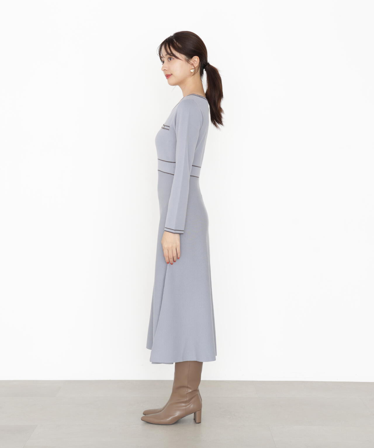 配色ラインニットワンピース | PROPORTION BODY DRESSING