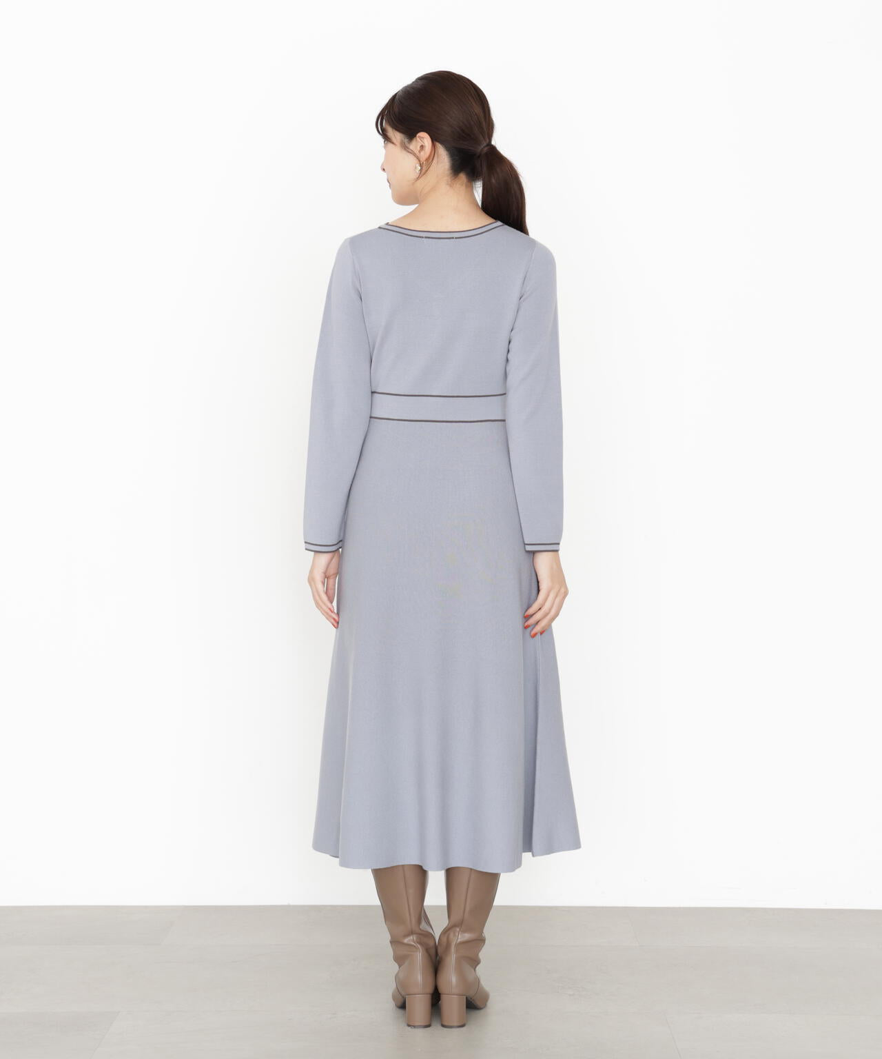 配色ラインニットワンピース | PROPORTION BODY DRESSING