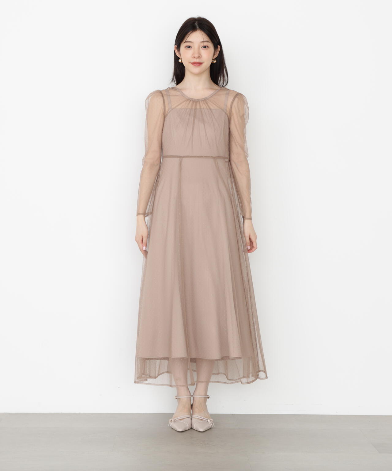 プロポーション ボディドレッシング（PROPORTION BODY DRESSING）/＜藤田みりあさんコラボ＞キャミ付きチュールワンピース 25AW キャミ付きチュールワンピース | PROPORTION BODY DRESSING