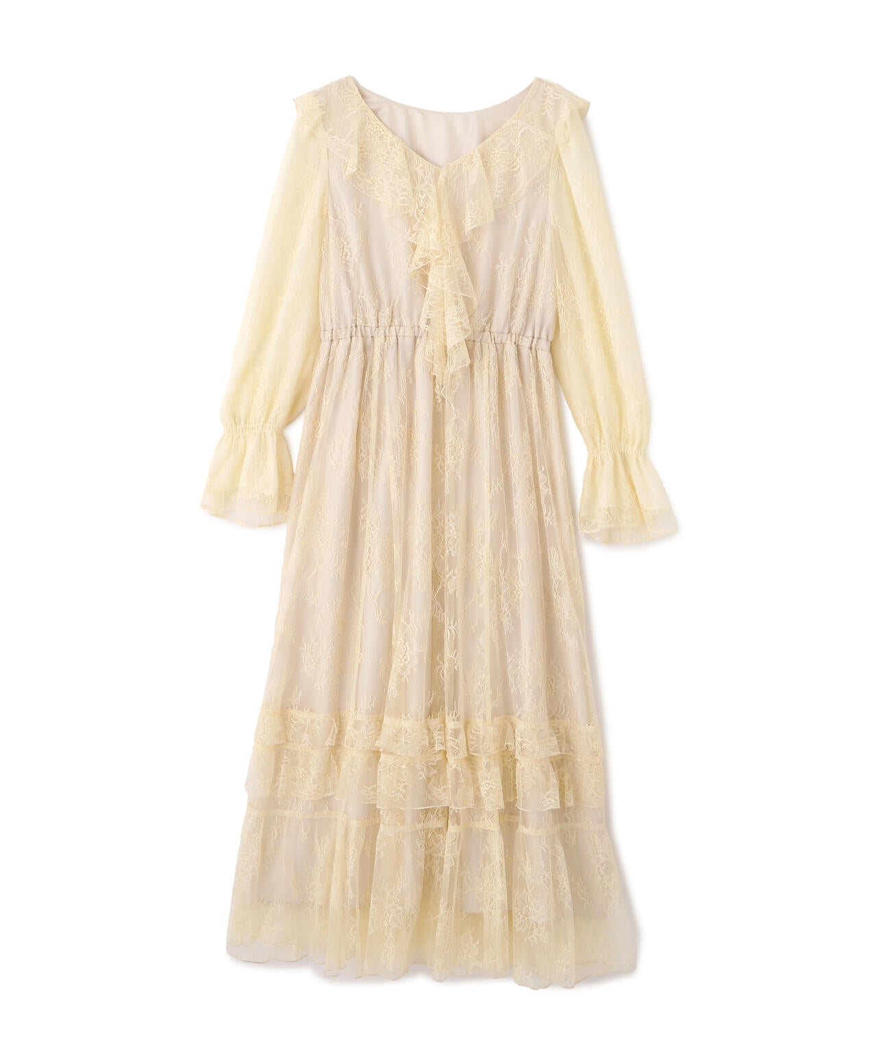 青島心さん着用】《EDIT COLOGNE》レースフリルワンピース