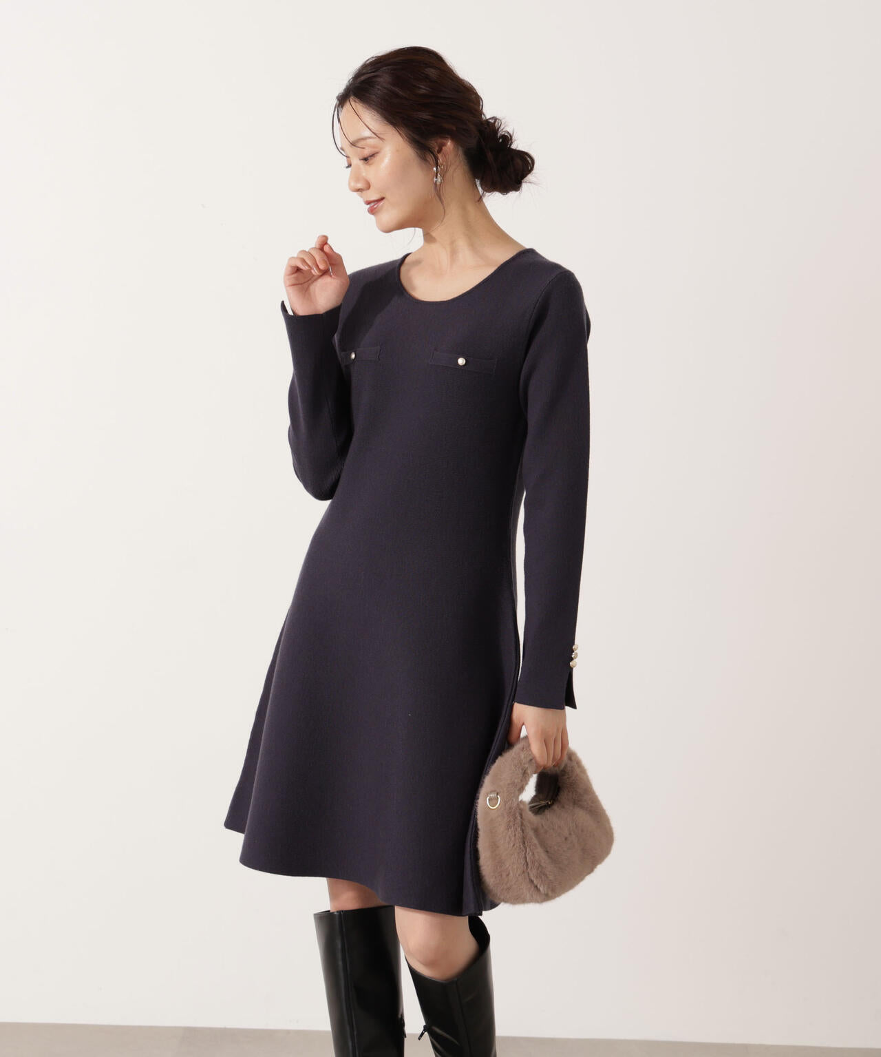 《EDIT COLOGNE》総針ミニワンピース