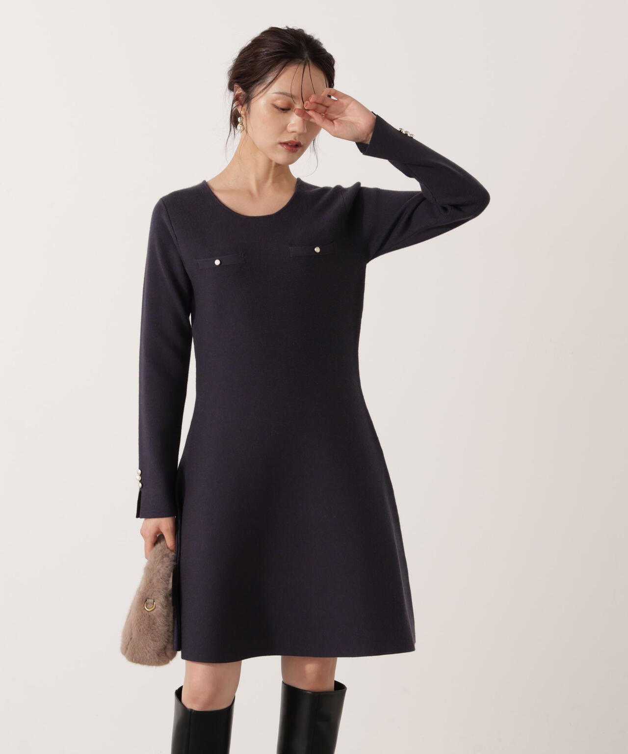 《EDIT COLOGNE》総針ミニワンピース