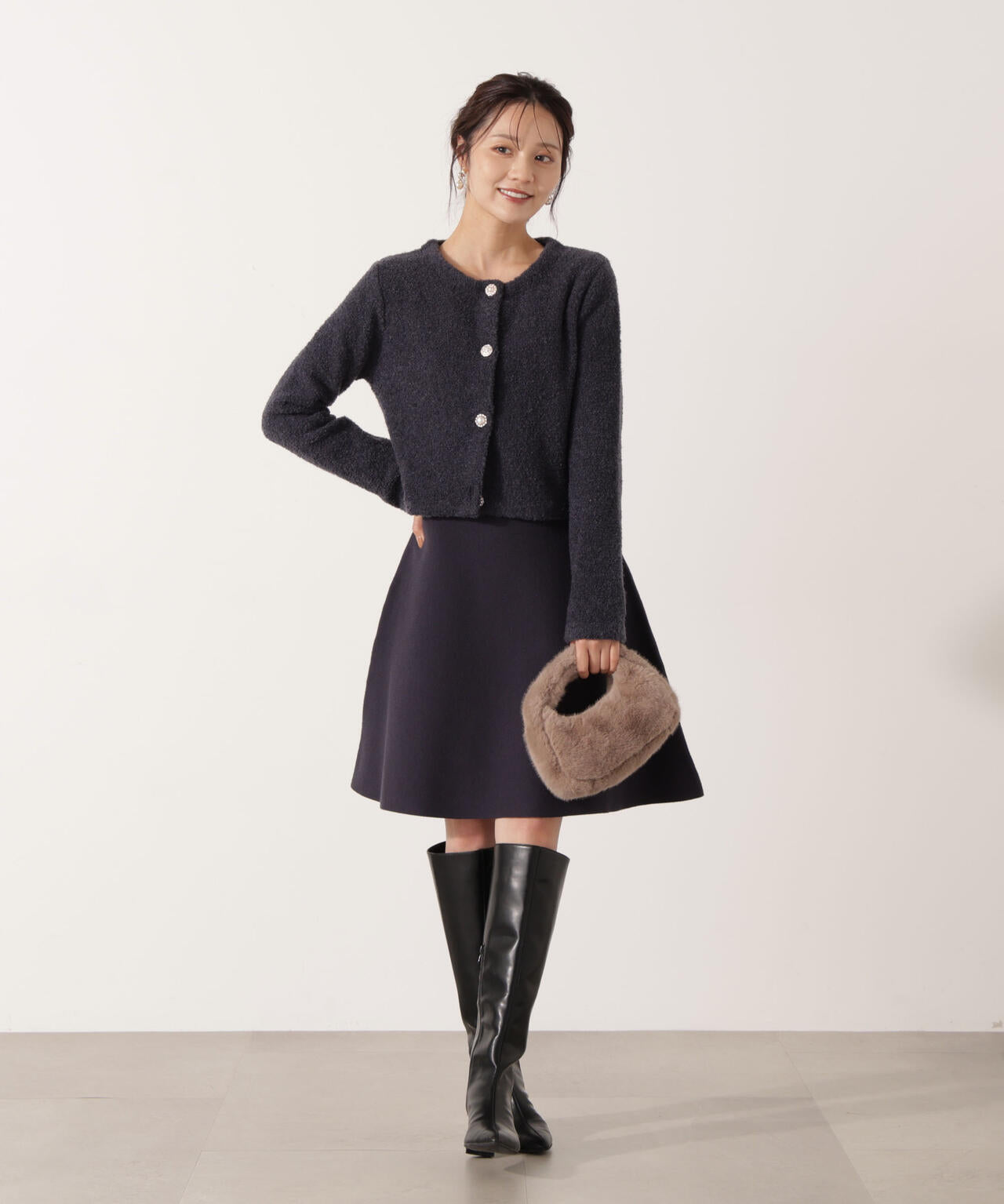 EDIT COLOGNE》総針ミニワンピース | PROPORTION BODY DRESSING