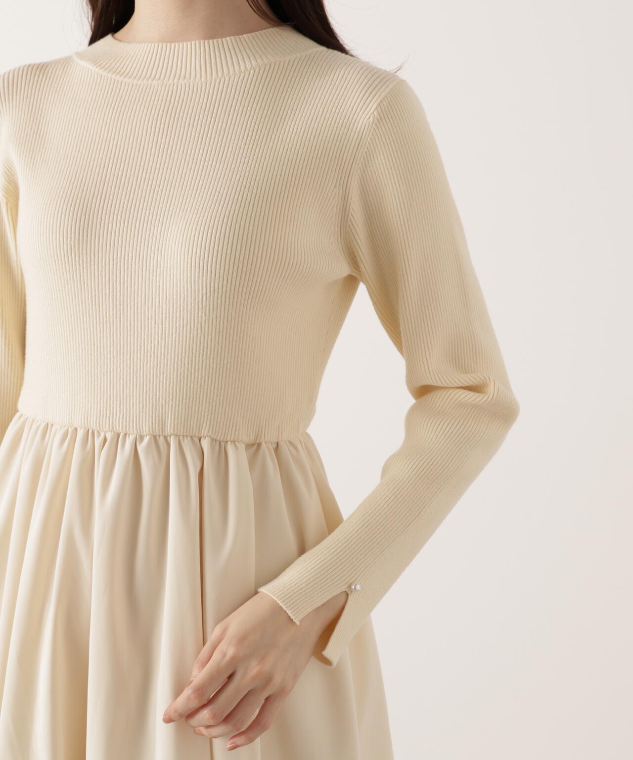 EDIT COLOGNE》バルーンニットワンピース【WEB・一部店舗限定