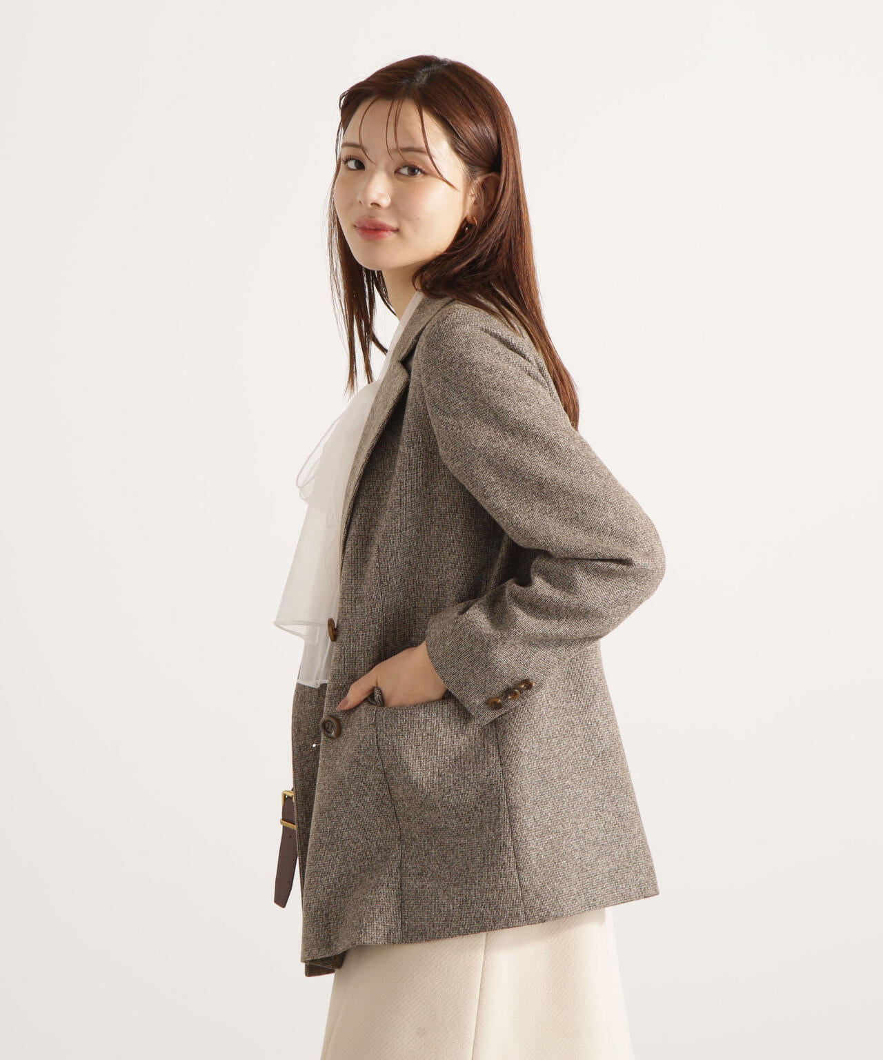 プロポーション　今期新作　テーラードジャケット 青島心さん着用】ベーシックテーラードジャケット | PROPORTION