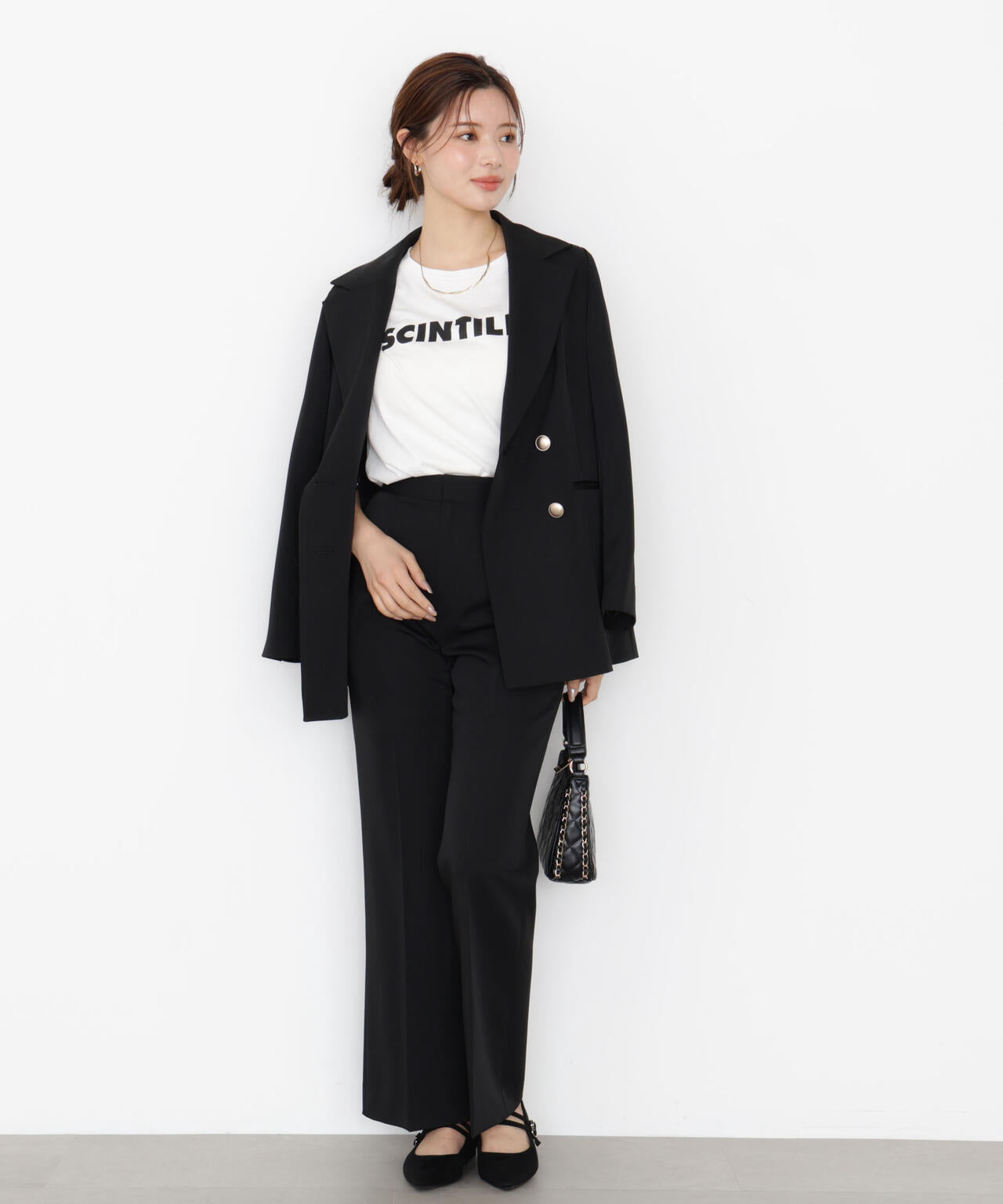 【松川星さん着用】ゴールド釦ダブルブレストジャケット